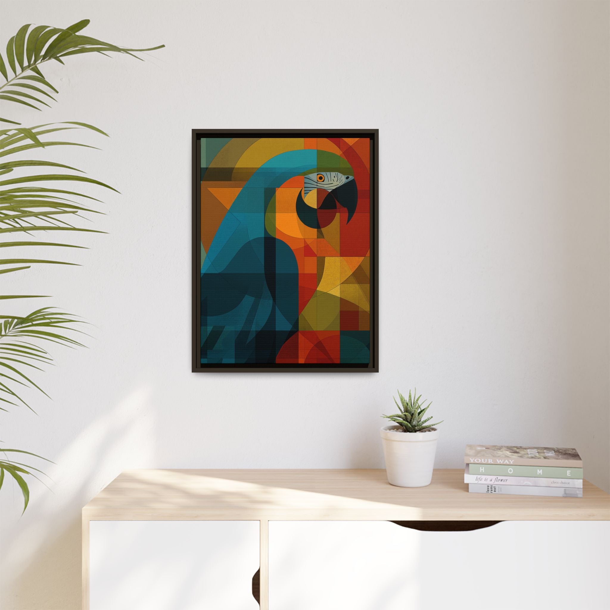 Cubist Parrot Prisma: Geometric Bird Art, Modernist Color Block Design   |    Custom Orders Available