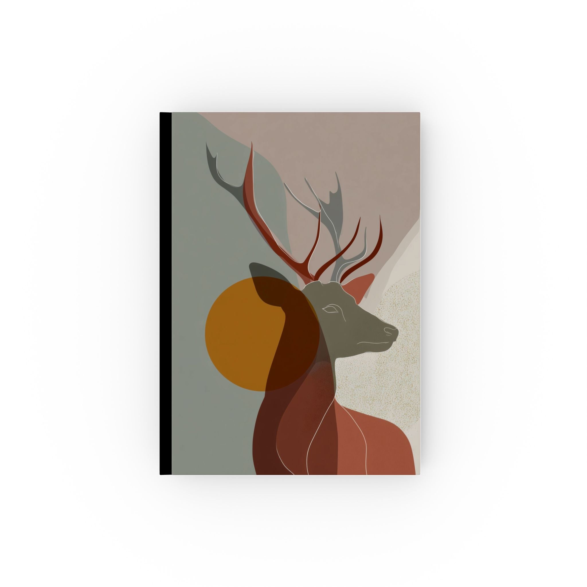 Personalized Abstract Elk Journal, Earthen Toned Wildlife Diary, Nature Inspired Notebook, Rustic Deer Notepad, Outdoor Adventure Planner
