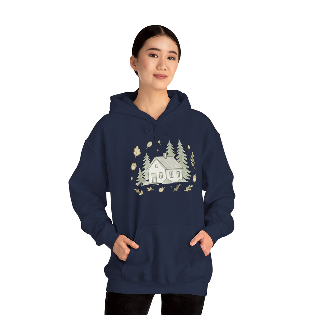 Autumn Vibes Cabin Hoodie — Cozy Fall Cabin Sweatshirt