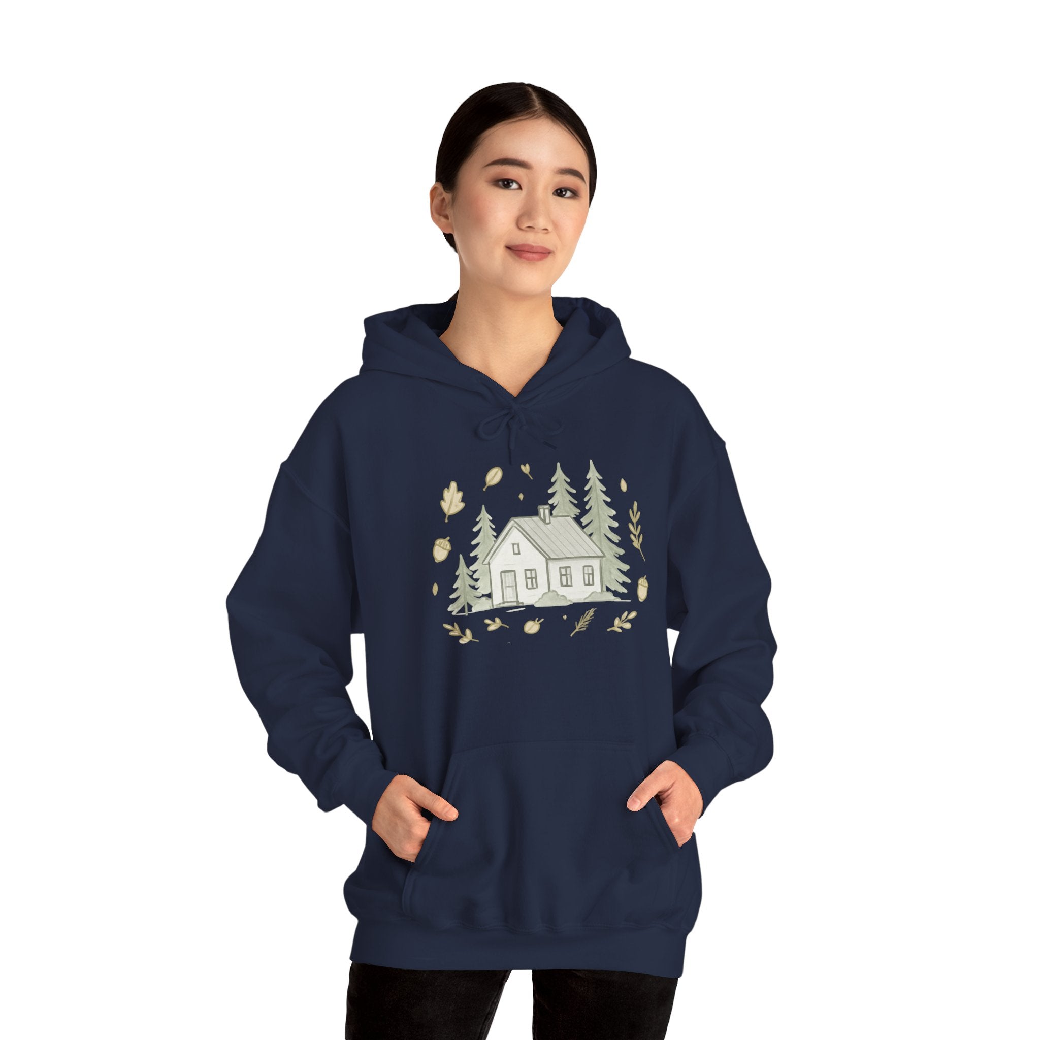 Autumn Vibes Cabin Hoodie — Cozy Fall Cabin Sweatshirt
