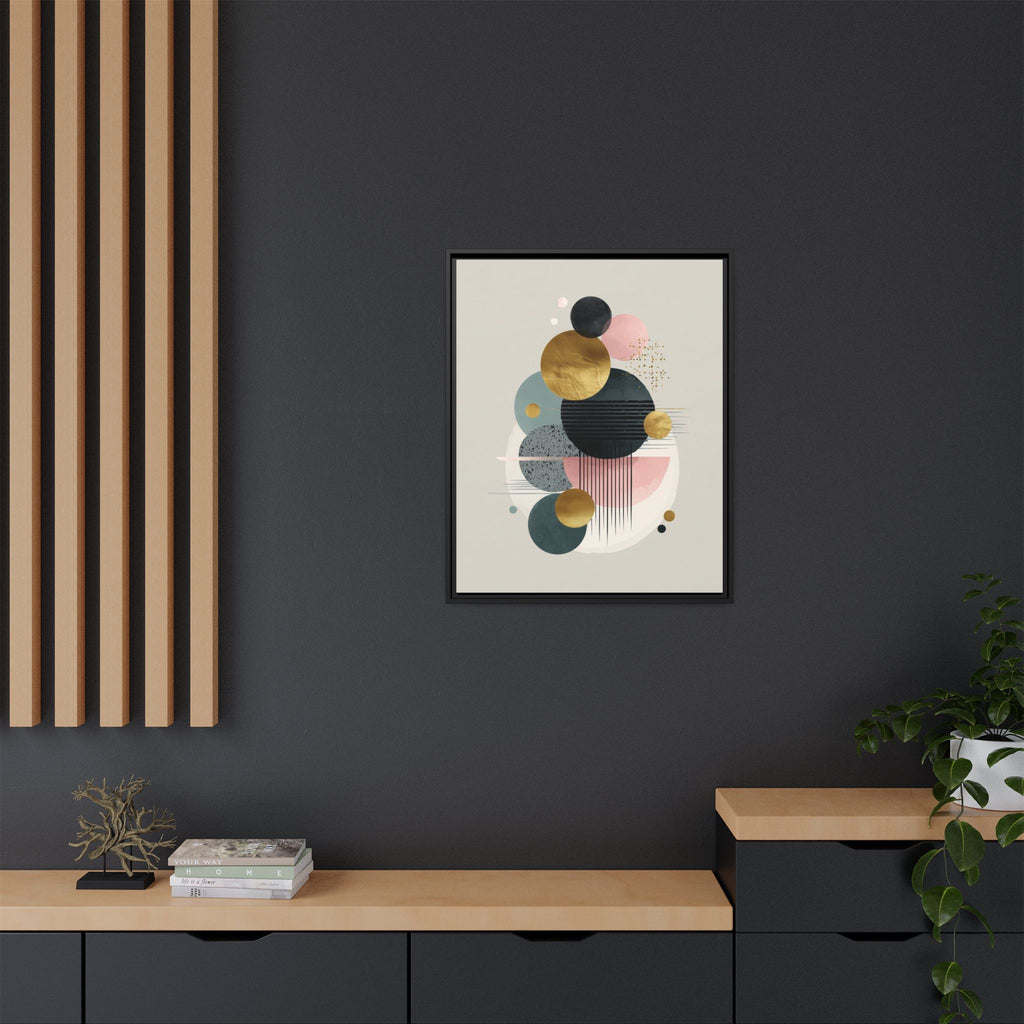 Geometric Harmony: Intersecting Circles, Mid-Century Modern Design, Abstract Metallic Composition   |   Custom Orders Accepted