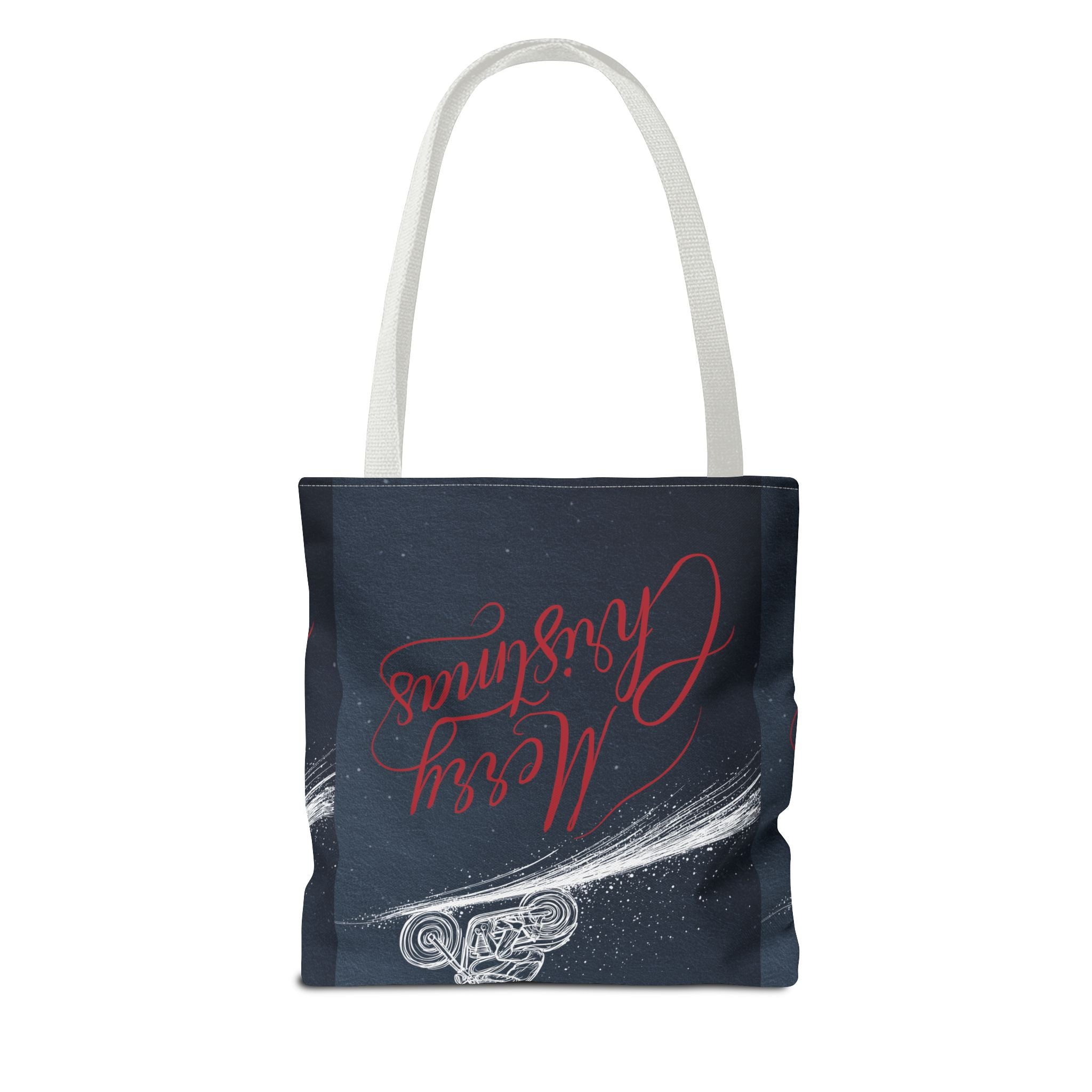 Motorbike Riding Dad Christmas Tote Bag (AOP)