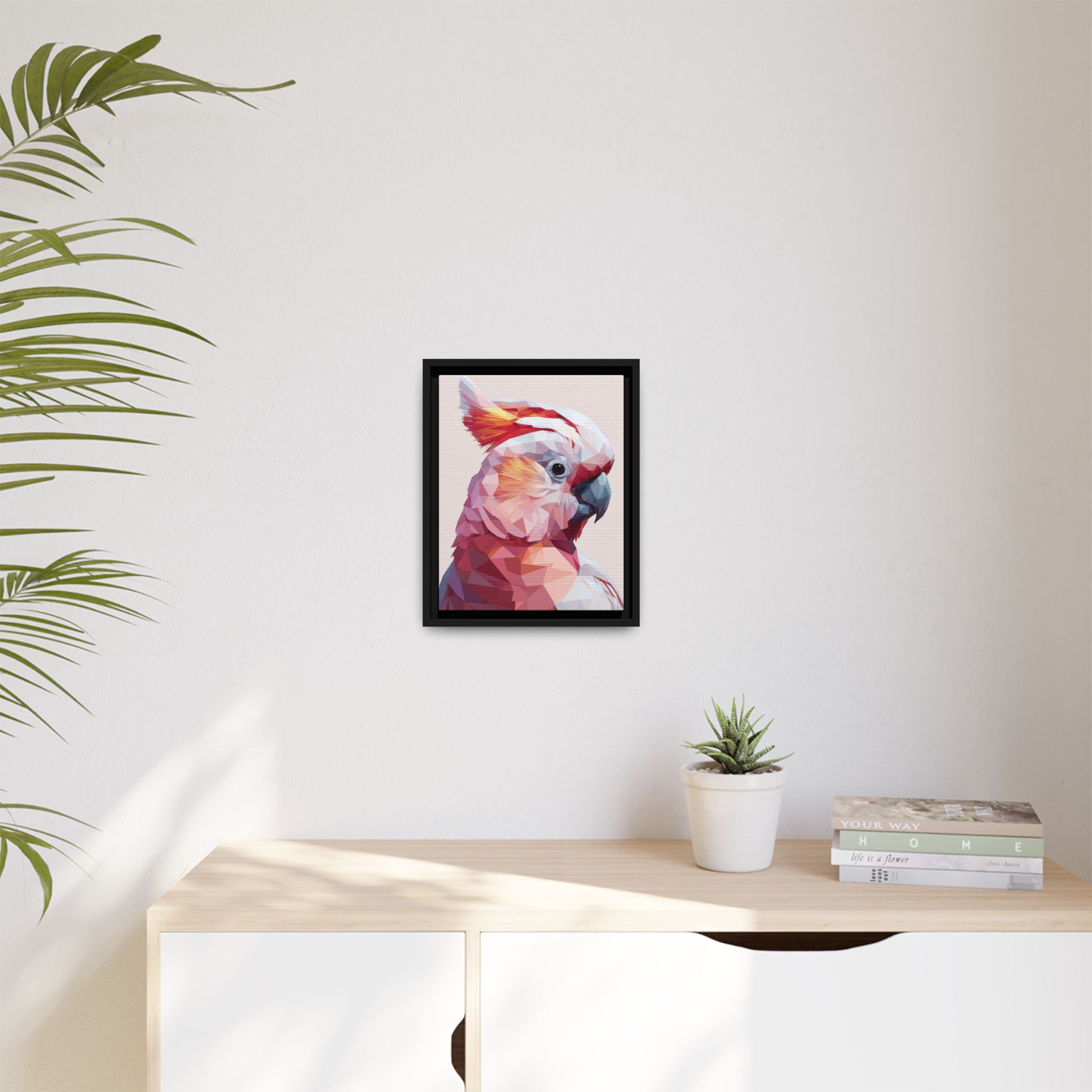 Geometric Cockatoo Portrait: Low-Poly Bird Art, Vibrant Abstract Illustration   |    Custom Orders Available