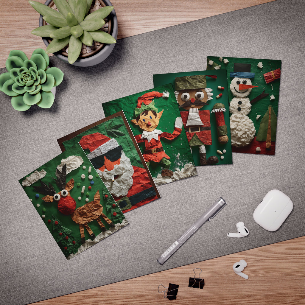 Christmas Greeting Cards - Adults Only Wild Design (5-Pack)