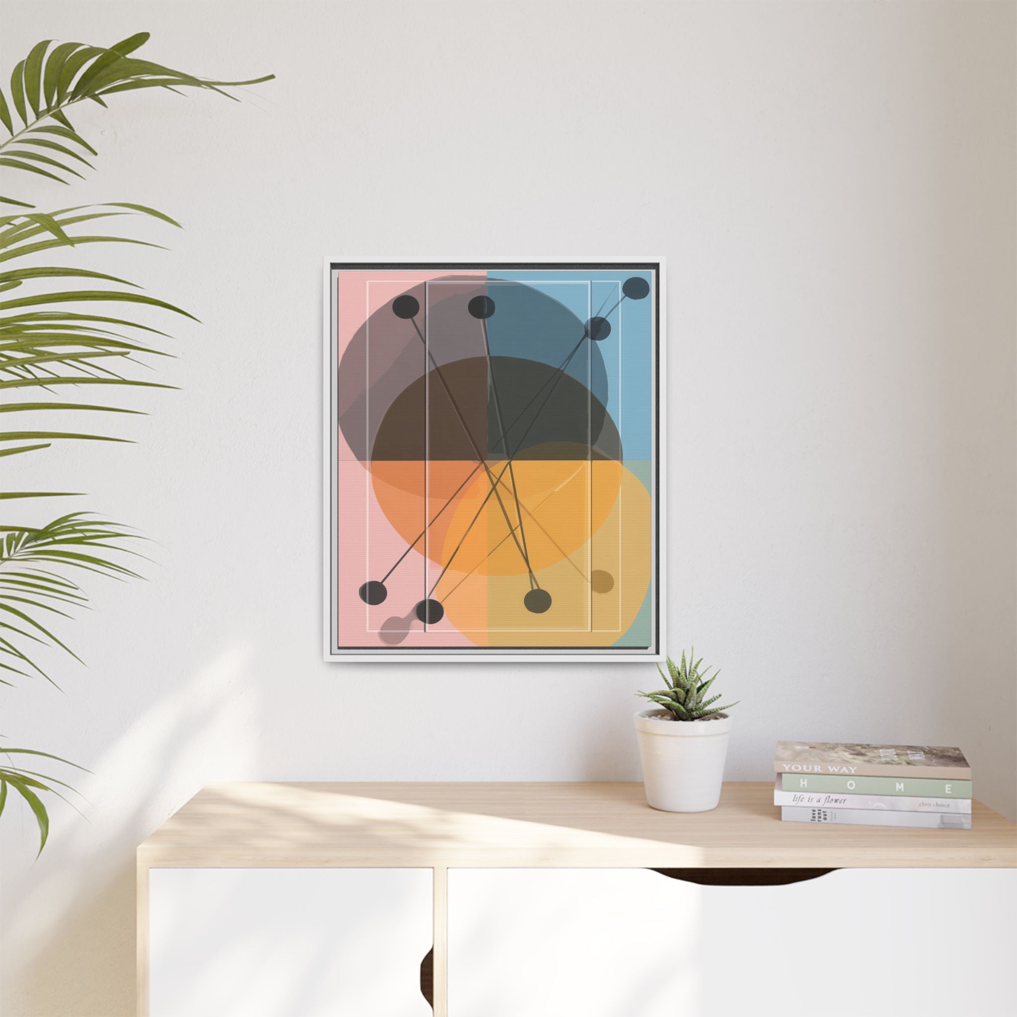 Geometric Intersections: Pastel Quadrants, Mid-Century Minimalism, Network Nodes   |   Custom Orders Accepted
