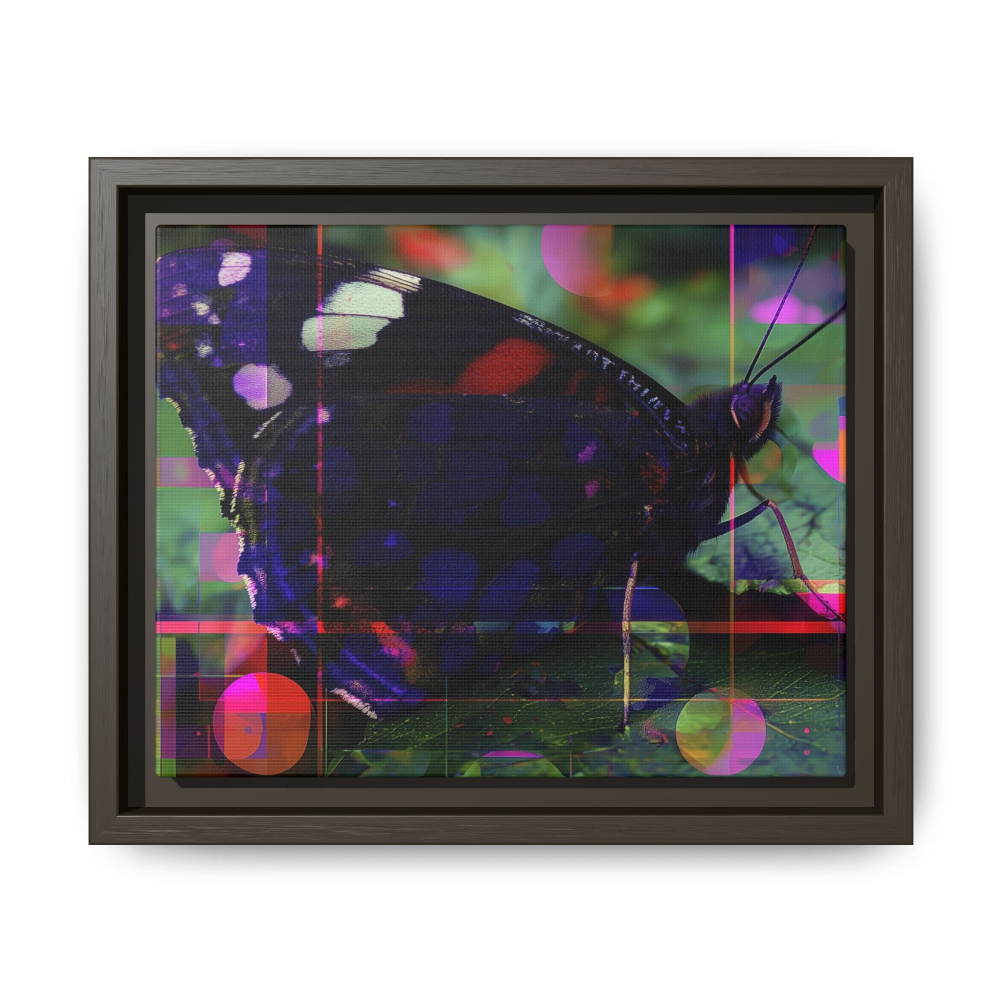 Geometric Butterfly Framed Print: Digital Glitch Butterfly Art, Geometric Nature Photography   |  Personalized & Custom Orders Available