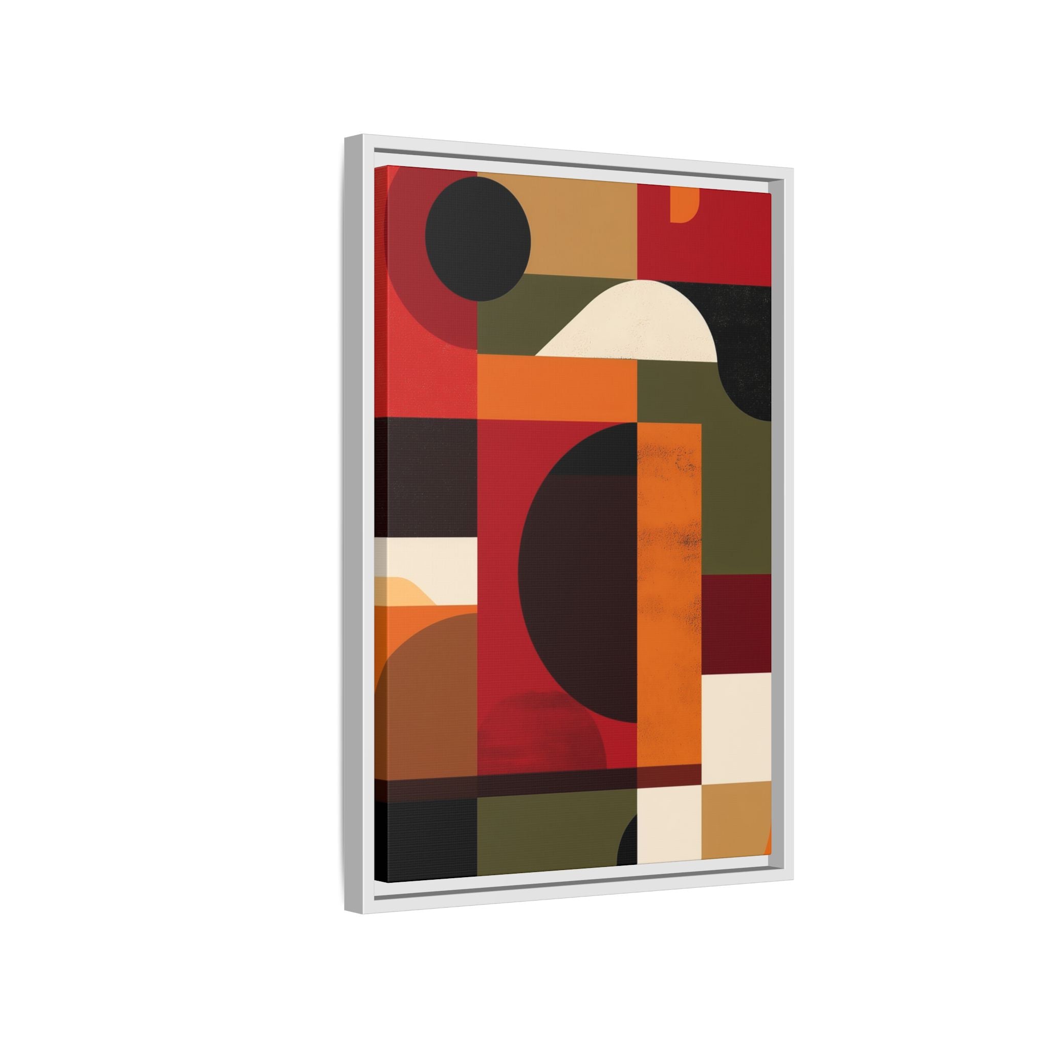 Geometric Convergence: Abstract Bauhaus Design, Constructivist Color Blocks, Architectural Art Composition   |   Custom Orders Accepted