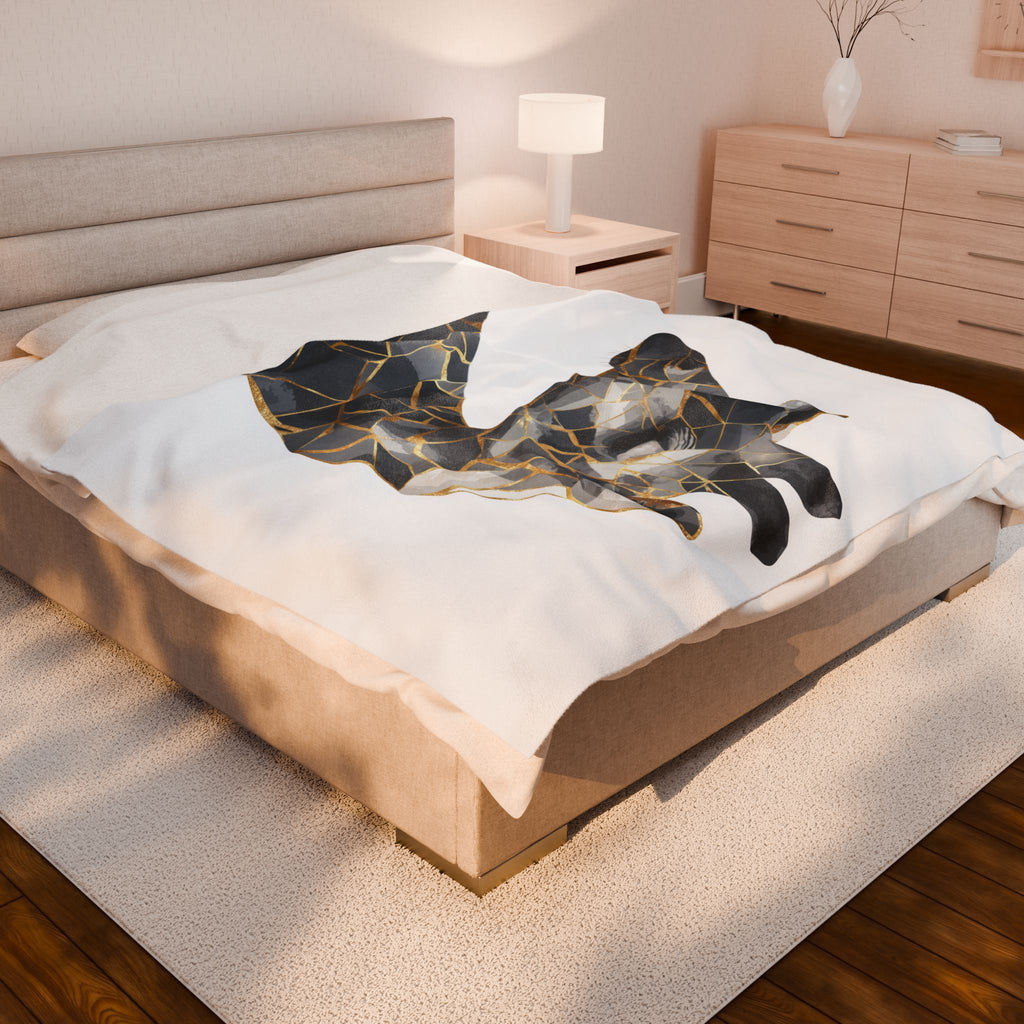 Fragmented Giraffe : Geometric Mosaic Decor, Modern Abstract Animal Art, Metallic Gold and Grayscale Design   |  Personalized & Custom