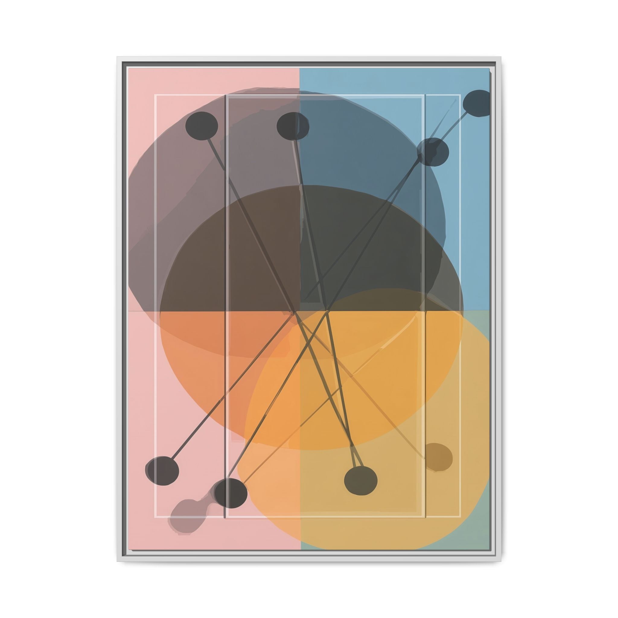 Geometric Intersections: Pastel Quadrants, Mid-Century Minimalism, Network Nodes   |   Custom Orders Accepted