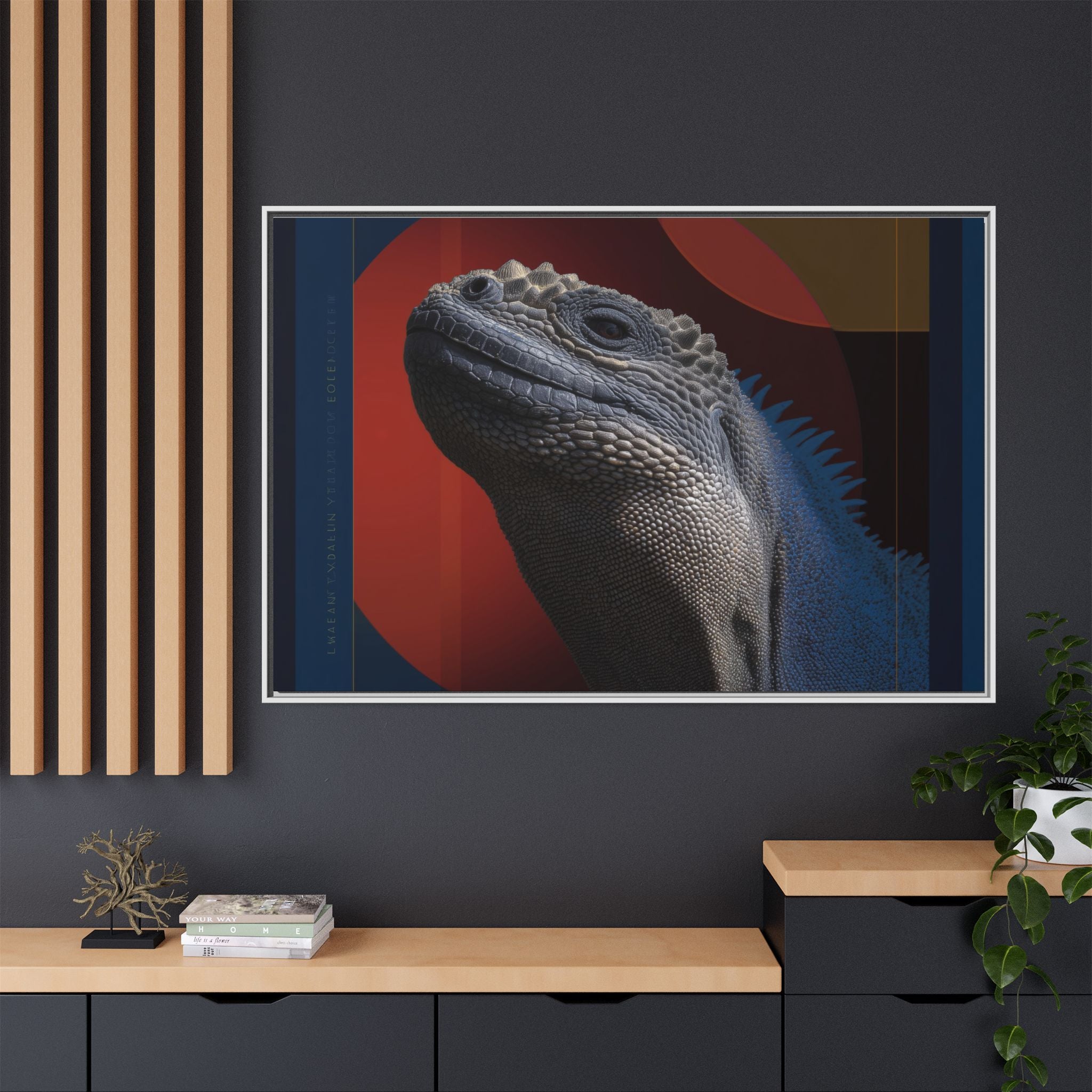 Scales of Antiquity: Prehistoric Reptilian Portrait, Abstract Geometric Composition   |    Custom Orders Available