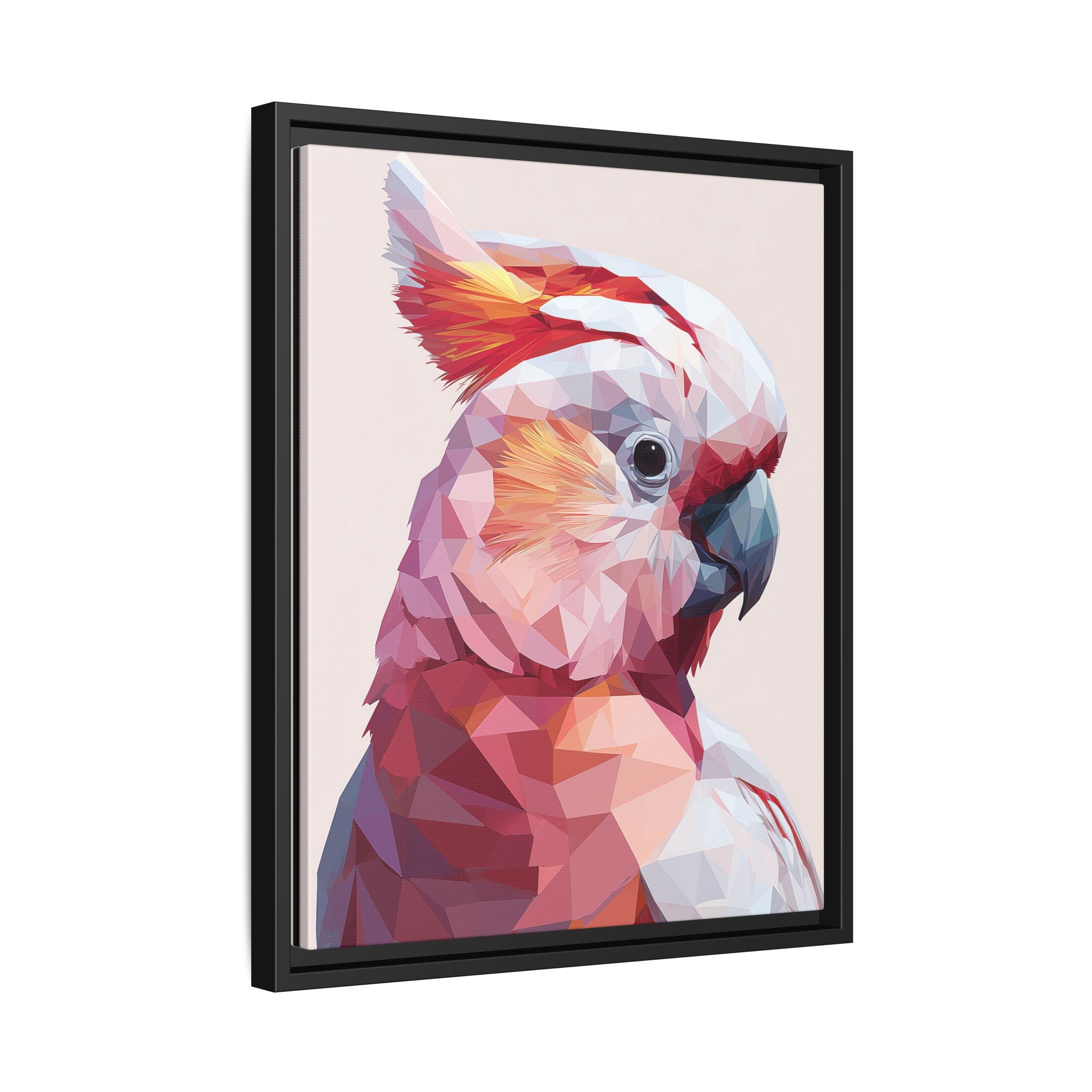 Geometric Cockatoo Portrait: Low-Poly Bird Art, Vibrant Abstract Illustration   |    Custom Orders Available