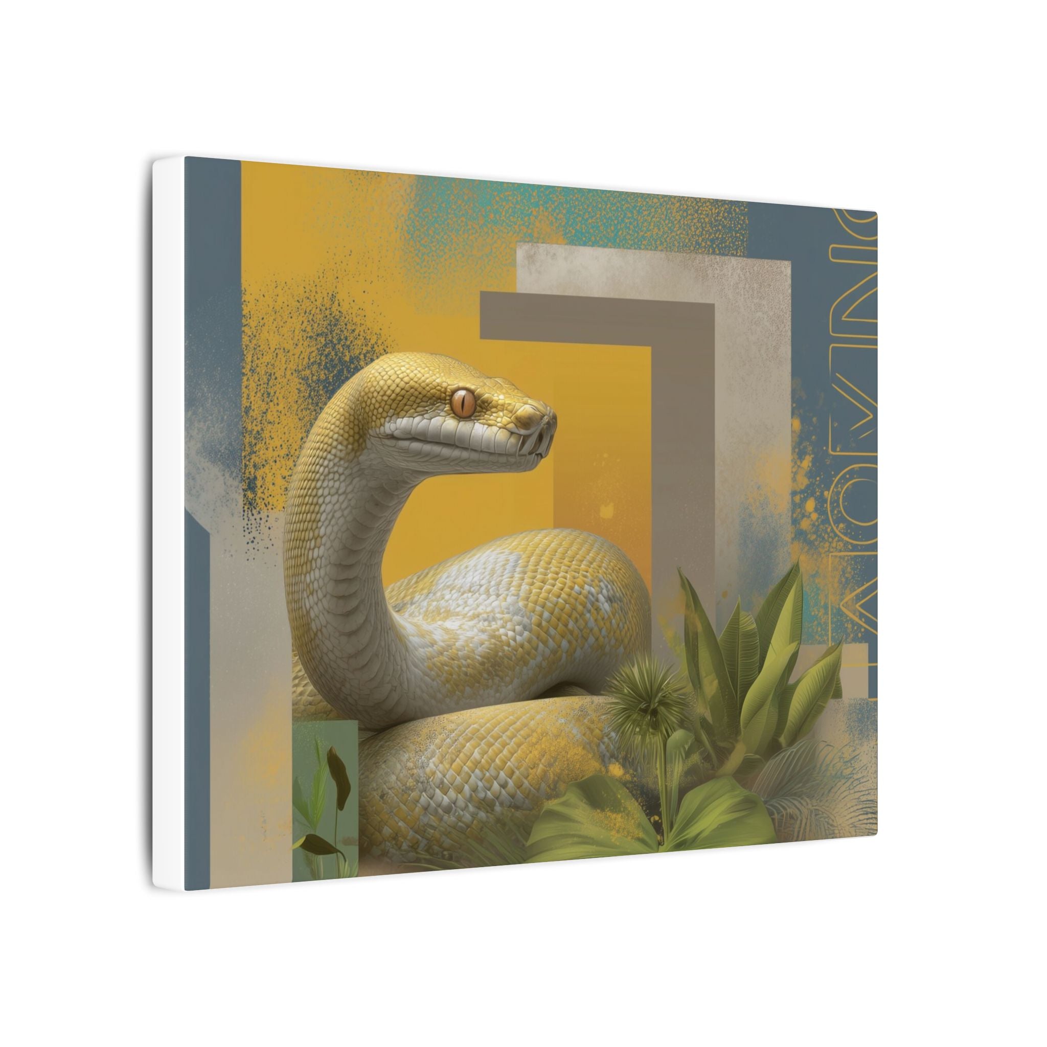 Serpentine Geometry: Tropical Digital Illustration, Modern Nature Composition   |    Custom Orders Available