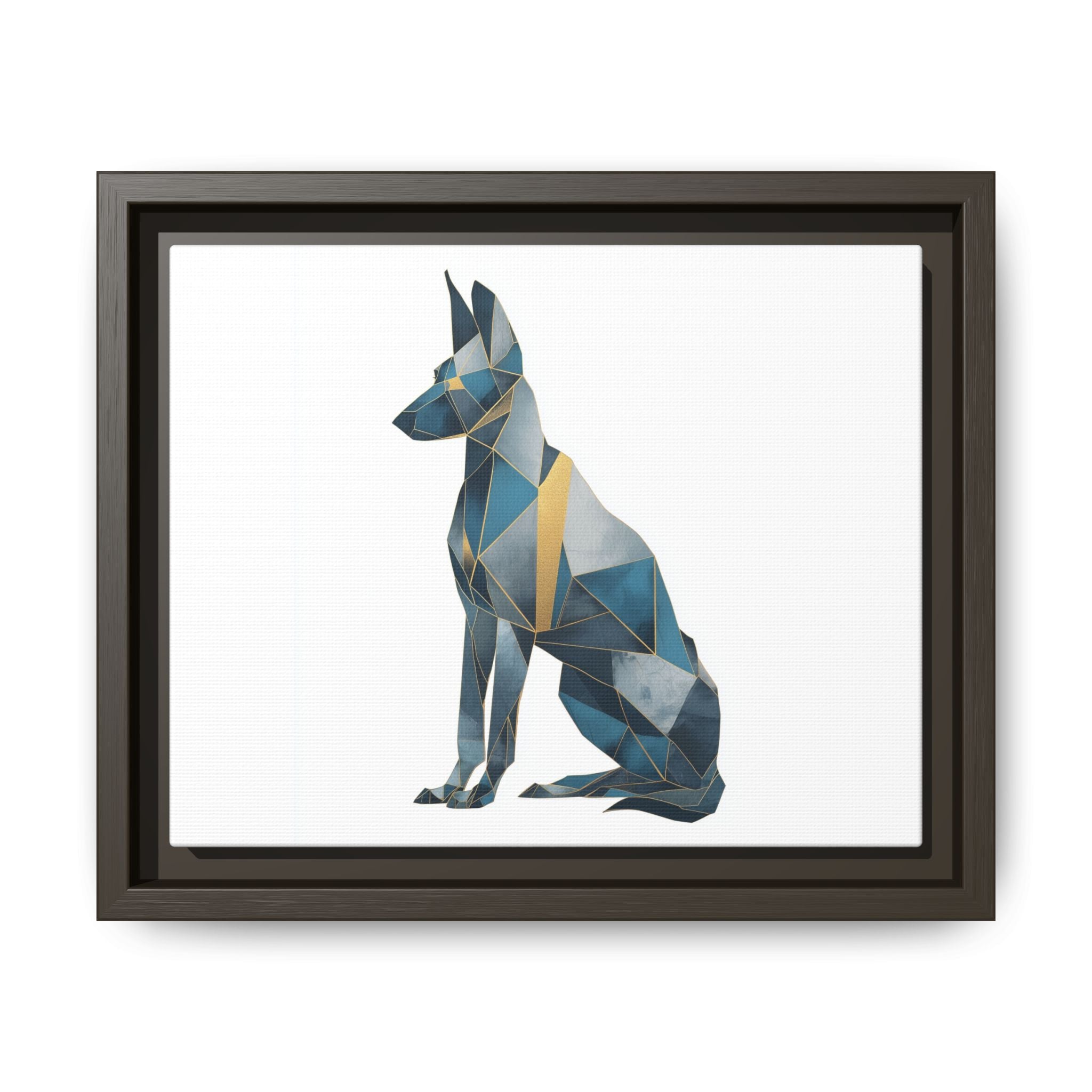Geometric Canine Mosaic: Fractured Blue Shepherd, Modern Polygonal Art   |  Personalized & Custom Orders Available