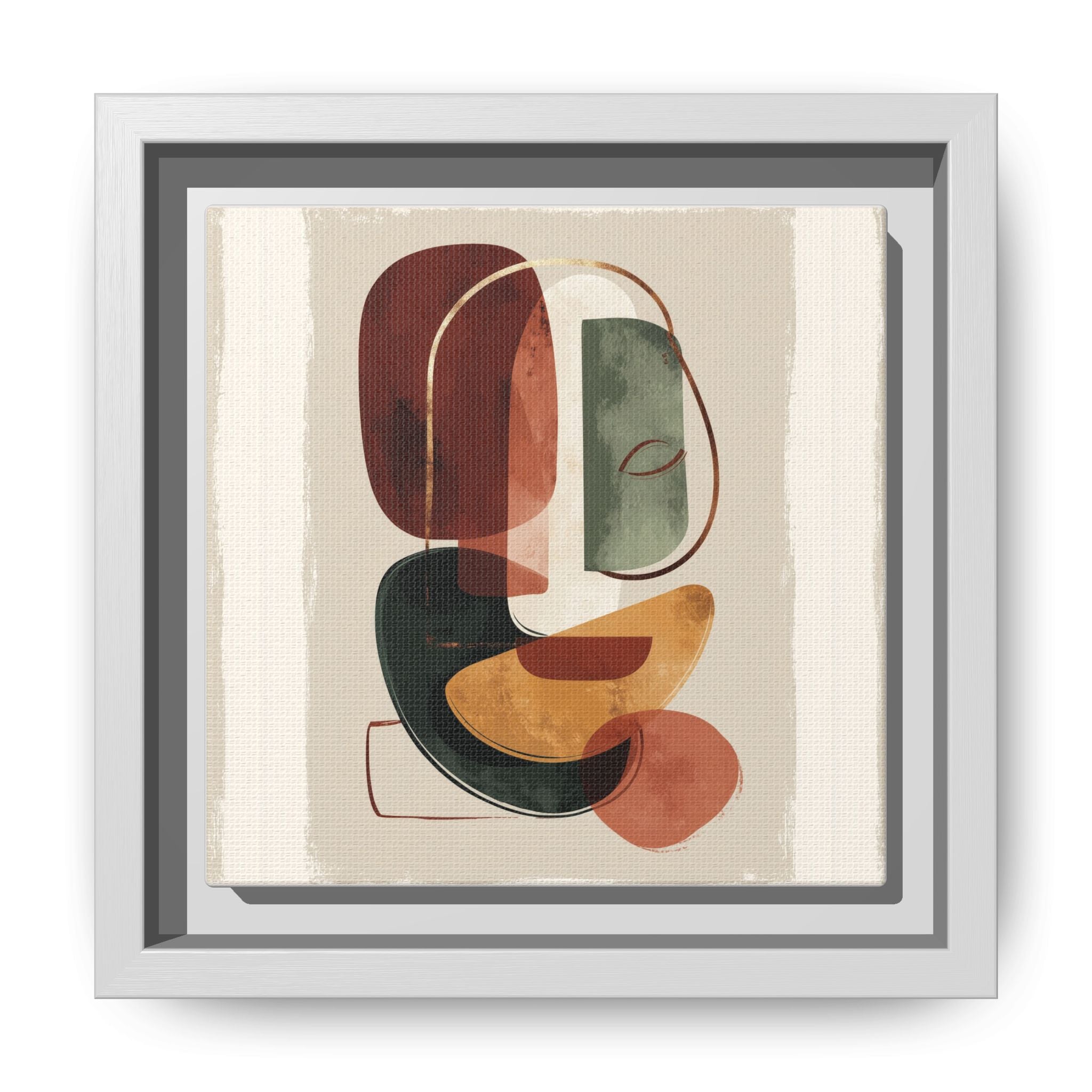 Layered Geometries: Mid-Century Modern Composition, Organic Abstract Design, Translucent Intersecting Shapes   |   Custom Orders Accepted