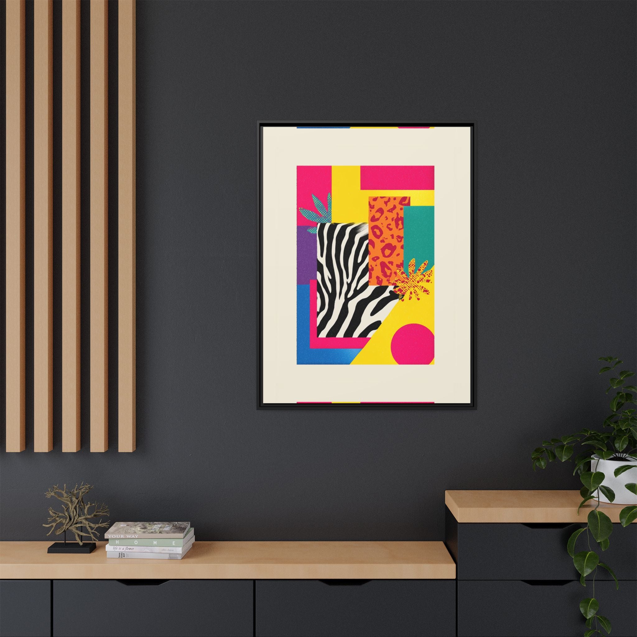 Zebra Stripes & Leopard Spots: 80s Pop Art Design, Memphis Style Graphic, Geometric Color Block Pattern   |   Custom Orders Accepted
