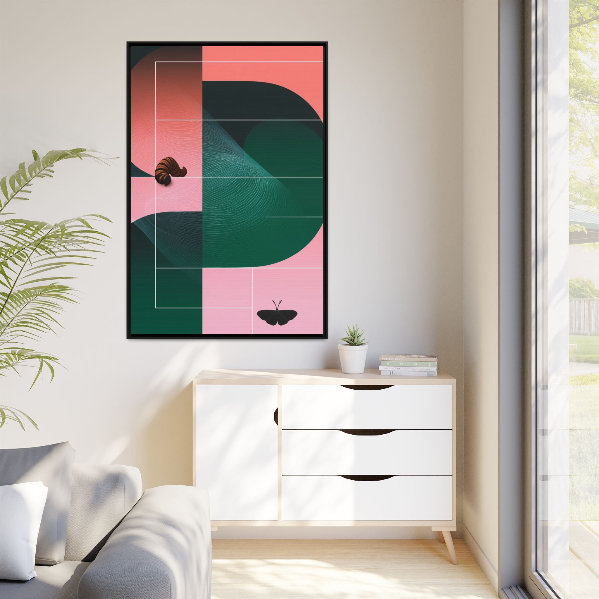 Metamorphic Geometric Framed Print : Abstract Graphic Design, Contemporary Digital Art Composition   |  Custom Orders Available