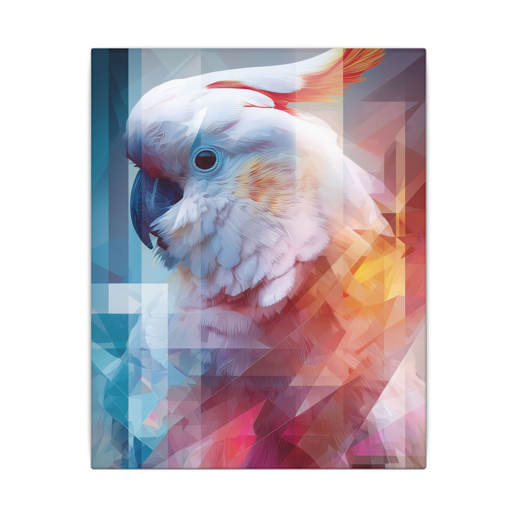 Geometric Cockatoo: Prismatic Wildlife Portrait, Low-Poly Digital Art   |    Custom Orders Available