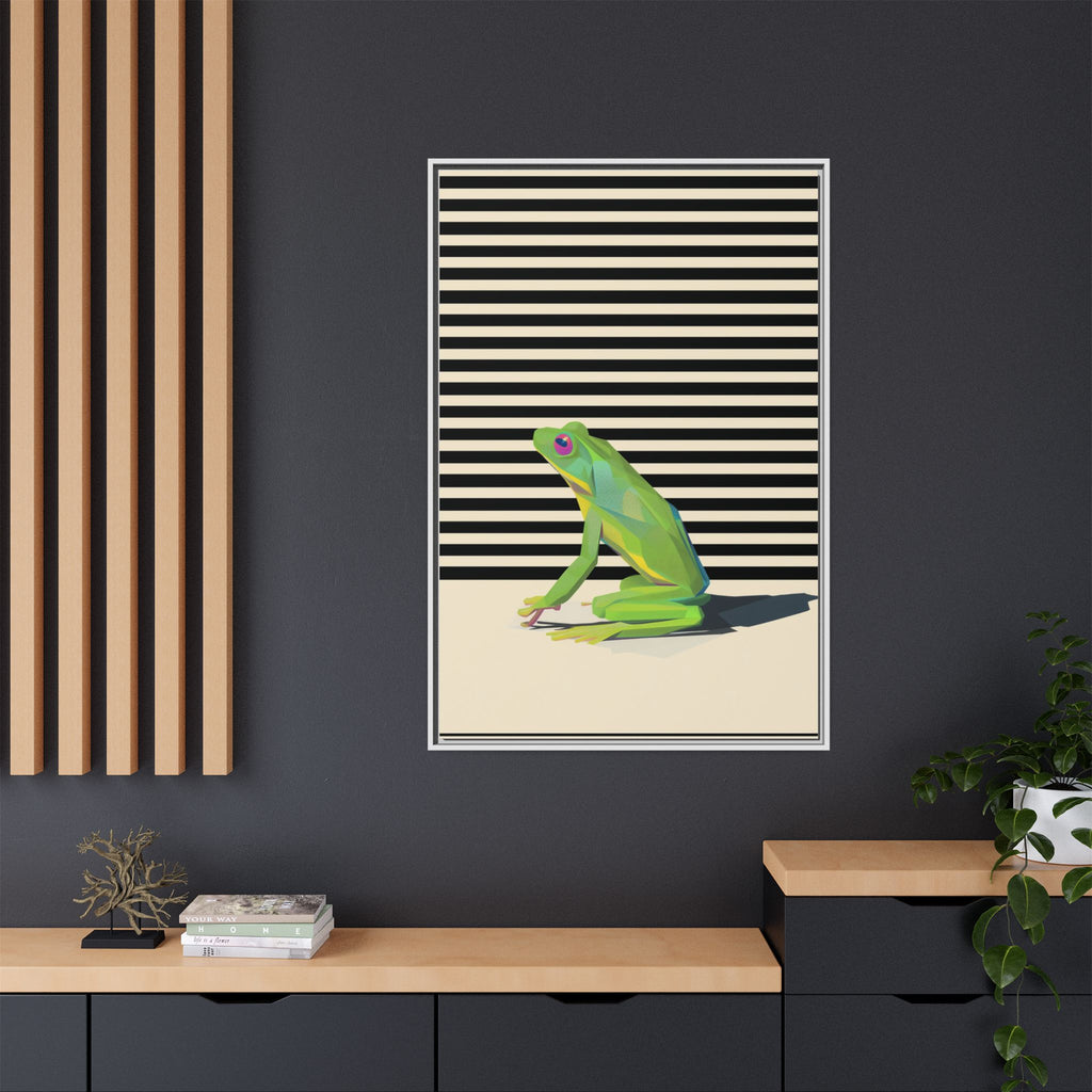 Geometric Frog Persona: Modern Wildlife Illustration, Vibrant Graphic Design   |  Personalized & Custom Orders Available