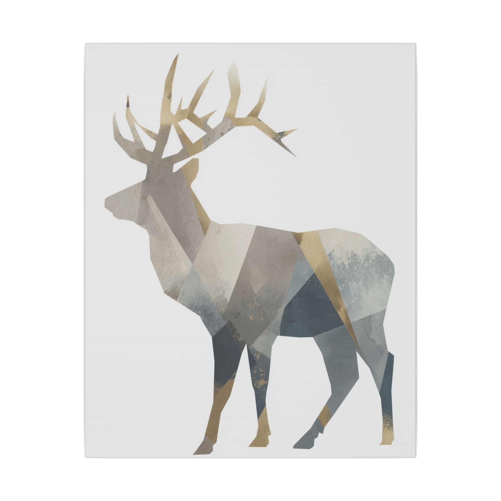 Geometric Stag: Modern Wildlife Art, Digital Graphic Design, Abstract Deer Portrait   |  Personalized & Custom Orders Available