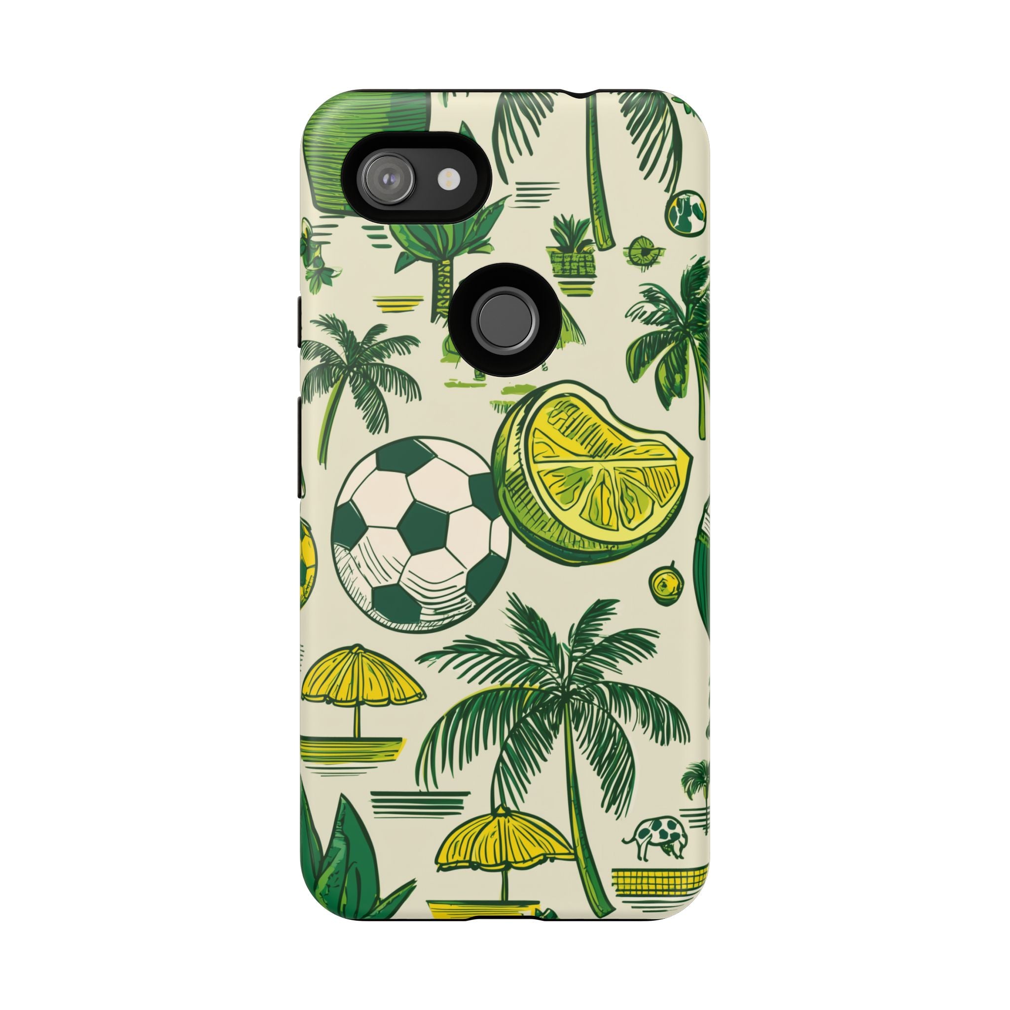 Summer Tough Cases: Sporty Tropical Phone Case, Fun Beach Vibe Phone Accessory, Summer Travel Gift, Colorful Phone Cover, Casual Style Tech