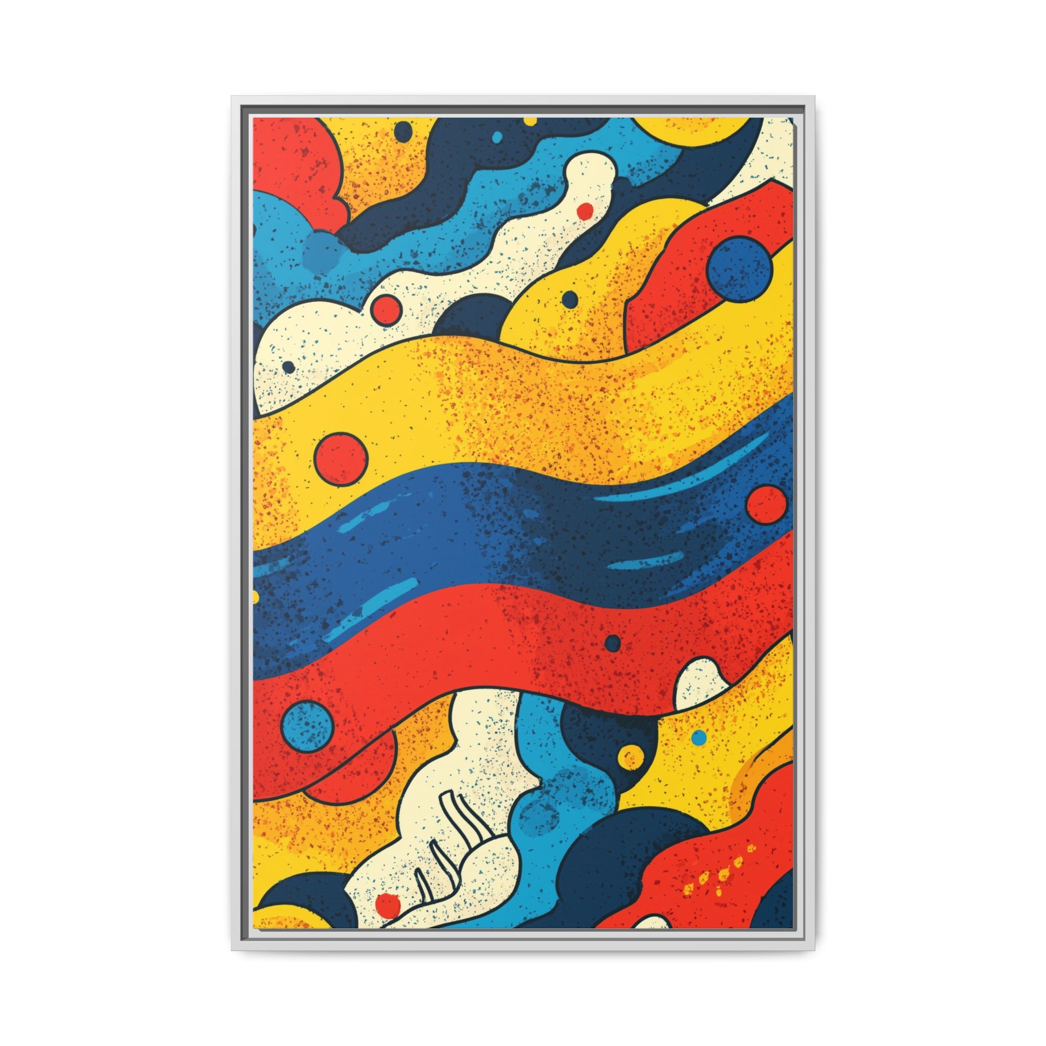 Wave Rhythms: Chromatic Abstraction, Vintage Screen Print Textures, Dynamic Color Composition   |   Custom Orders Accepted