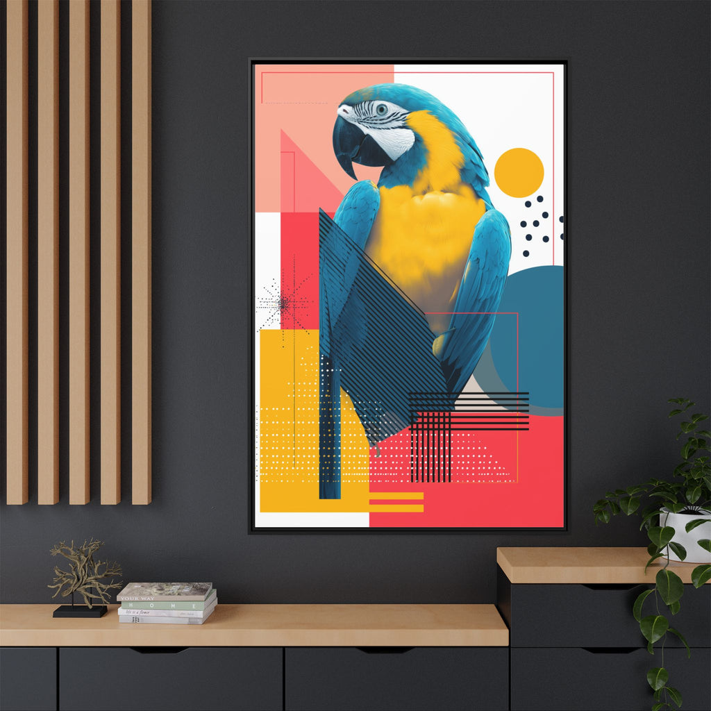 Macaw in Geometry: Vibrant Wildlife Digital Art, Modernist Design Fusion   |    Custom Orders Available