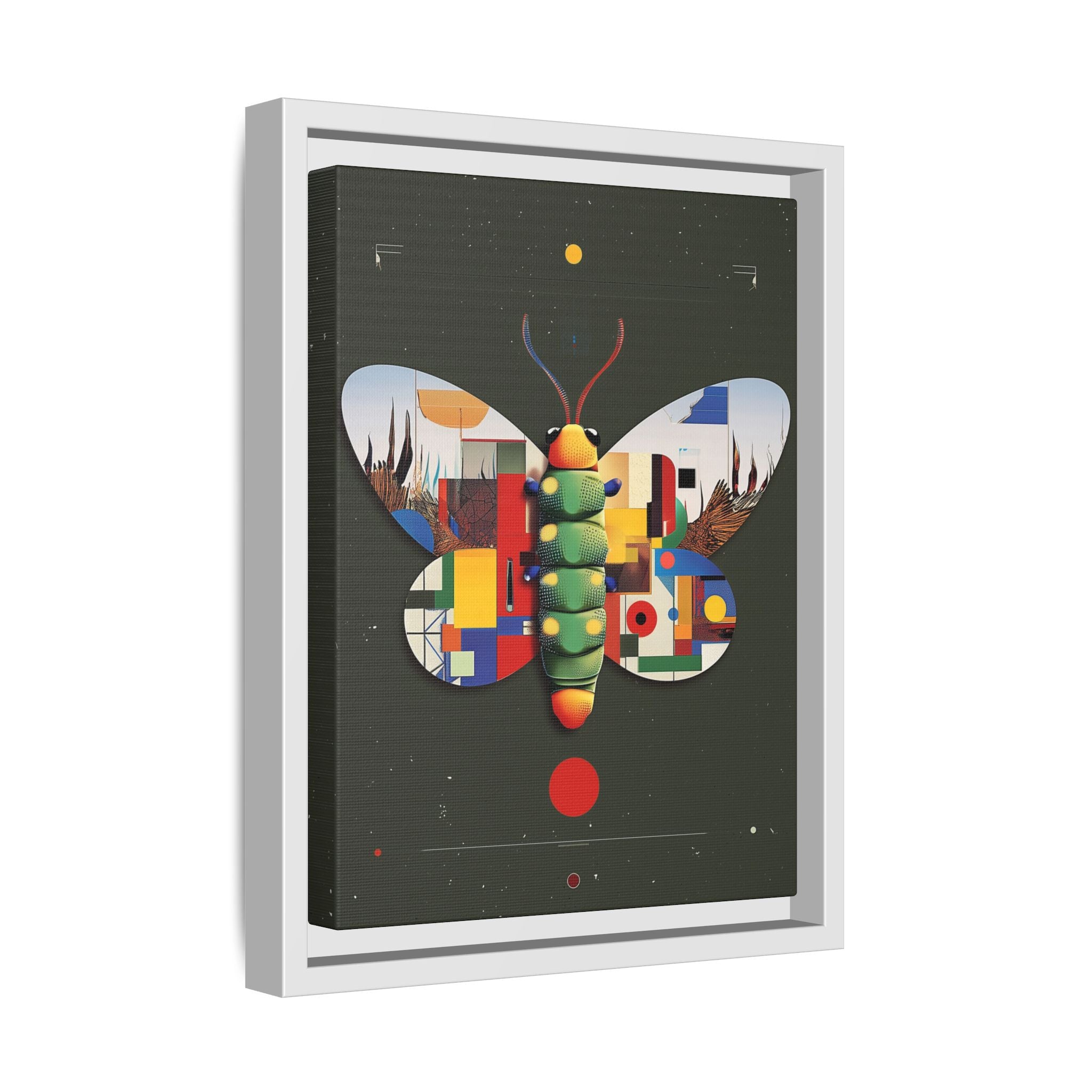 Geometric Butterfly Framed Print : Digital Cubist Interpretation, Modernist Entomological Design   |  Personalized & Custom Orders Available