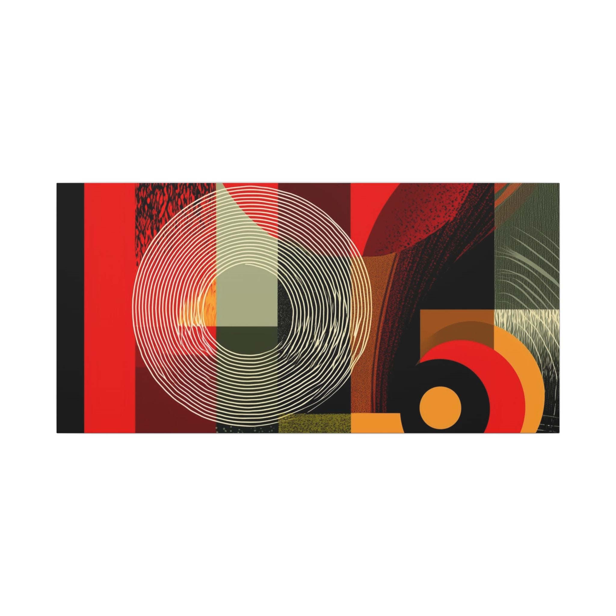 Geometric Convergence: Mid-Century Modern Abstract, Constructivist Design Principles, Bold Chromatic Composition   |   Custom Orders