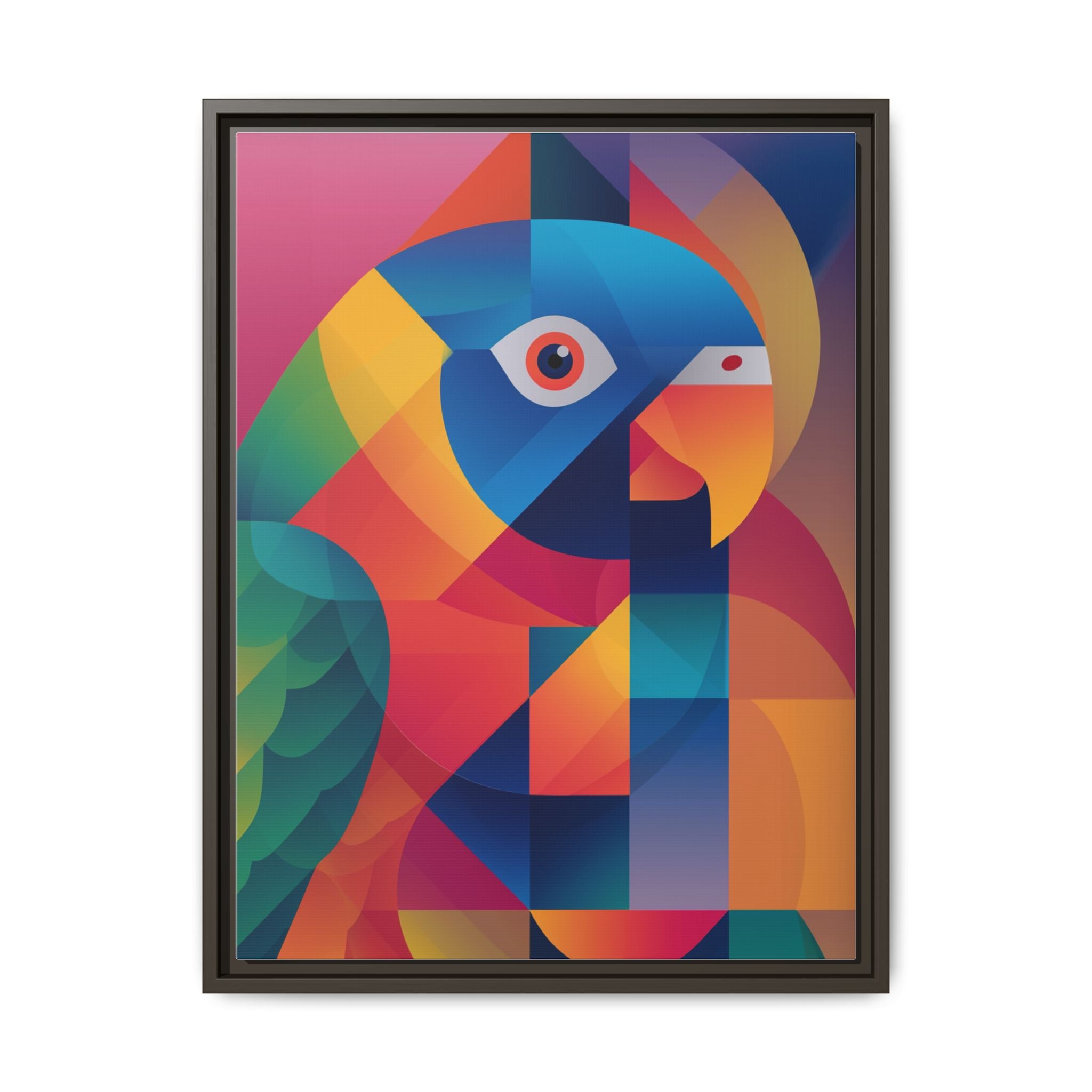 Prismatic Parrot: Cubist Deconstruction, Geometric Color Explosion   |  Personalized & Custom Orders Available