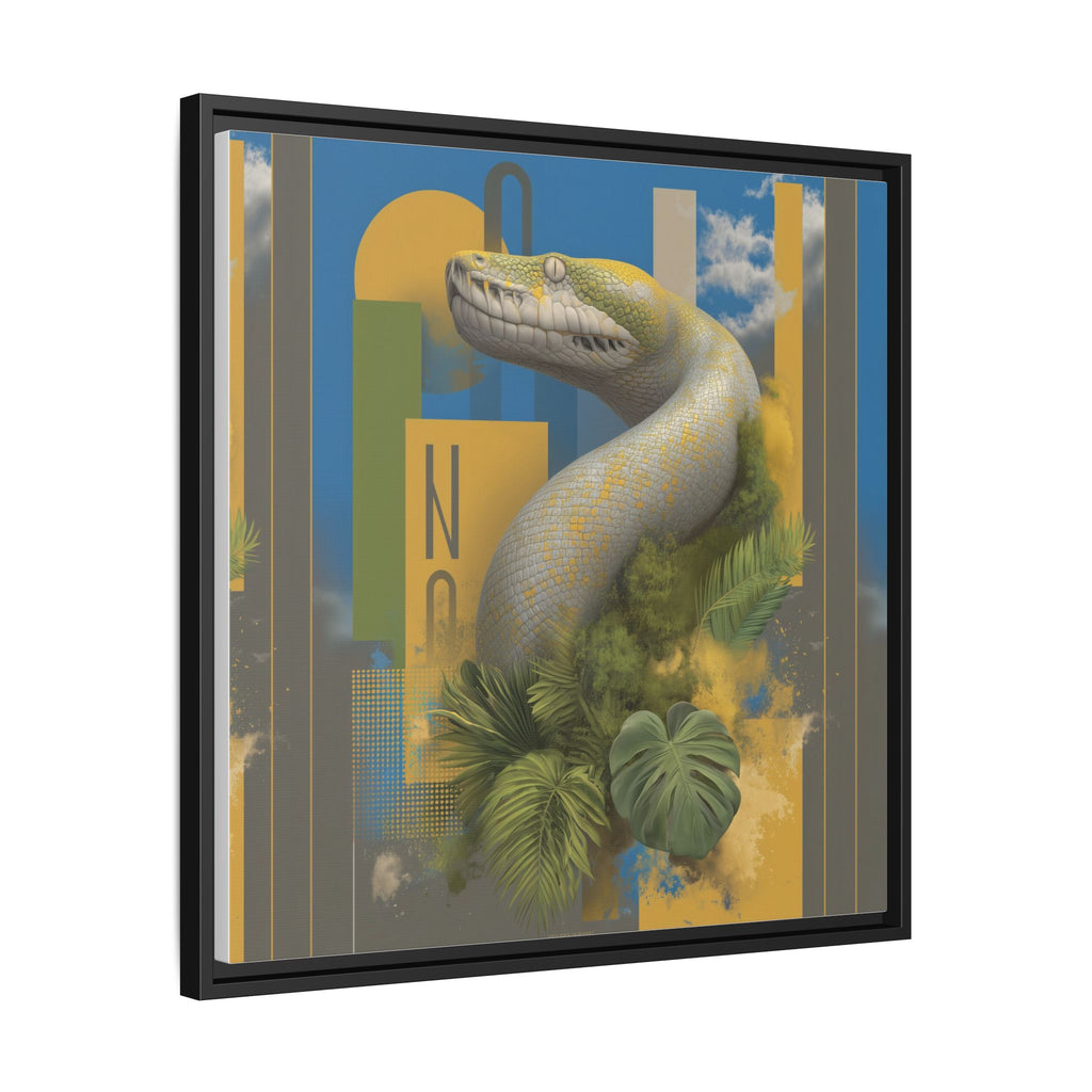 Serpent's Geometry: Tropical Anaconda Graphic Design, Modern Wildlife Illustration   |  Personalized & Custom Orders Available