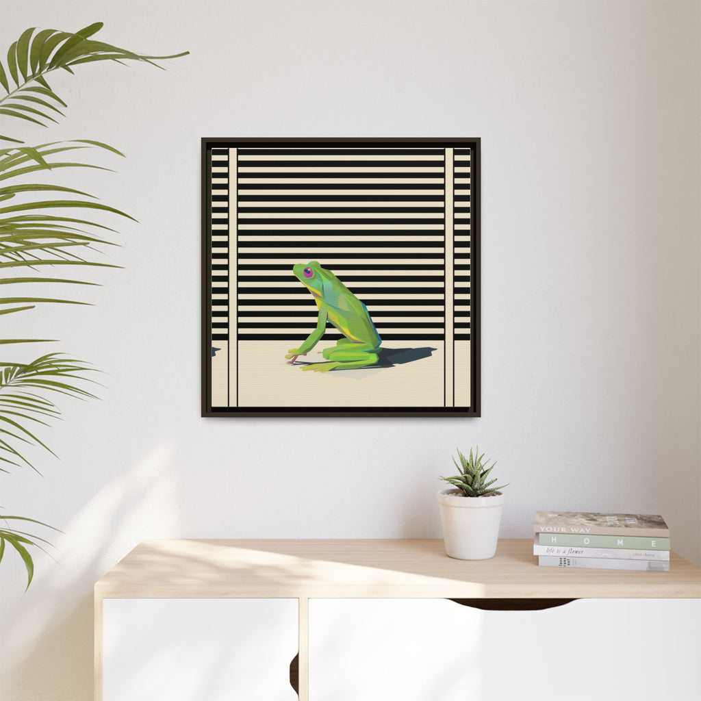 Geometric Frog Persona: Modern Wildlife Illustration, Vibrant Graphic Design   |  Personalized & Custom Orders Available