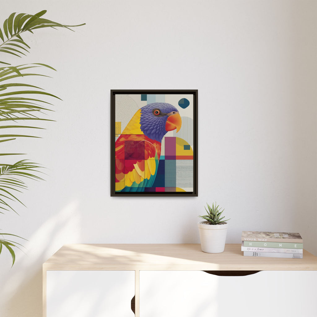 Geometric Parrot: Abstract Wildlife Art, Modern Color Block Design   |  Personalized & Custom Orders Available