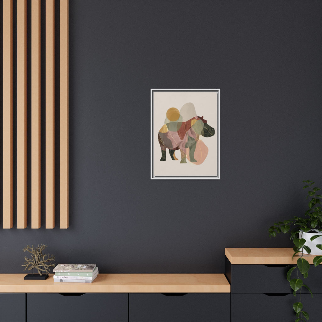 Fragmented Hippopotamus: Geometric Abstract Art, Minimalist Animal Portrait   |  Personalized & Custom Orders Available