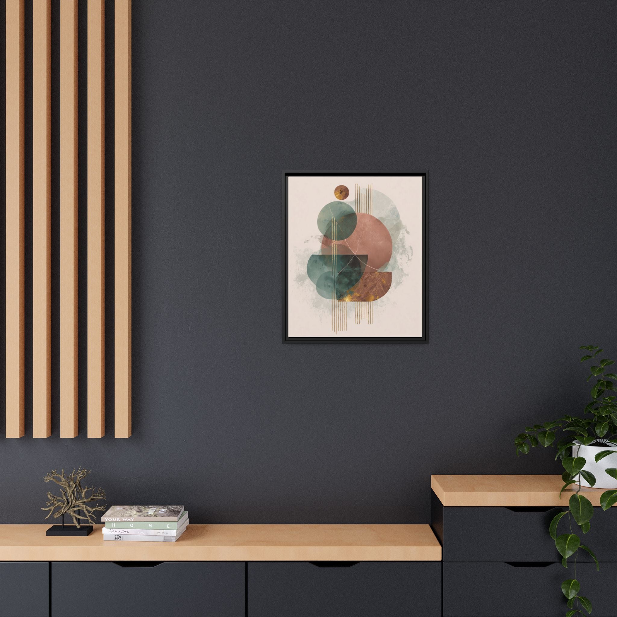 Translucent Geometries: Abstract Circles, Mid-Century Minimalism, Watercolor Layers   |   Custom Orders Accepted