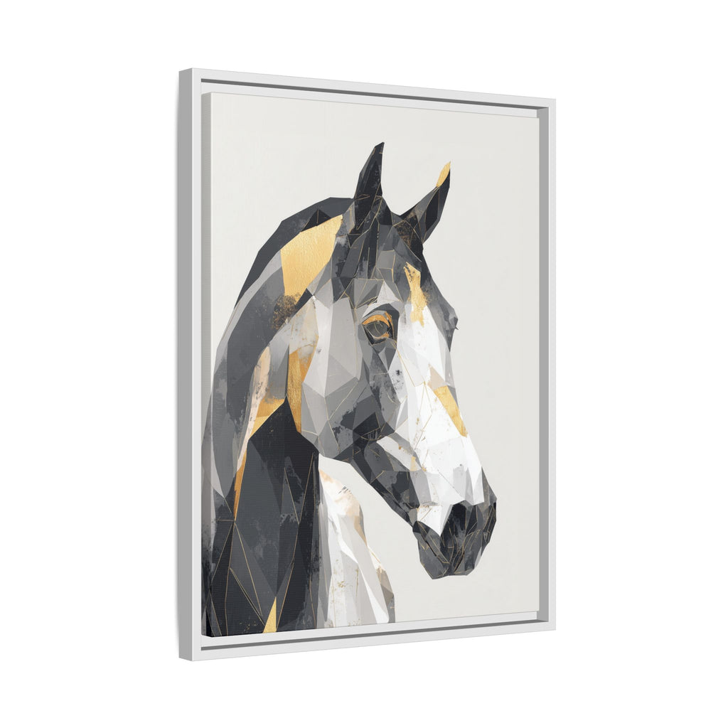 Geometric Equine Framed Print : Polygonal Horse Portrait, Modern Abstract Geometric Art   |  Personalized & Custom Orders Available
