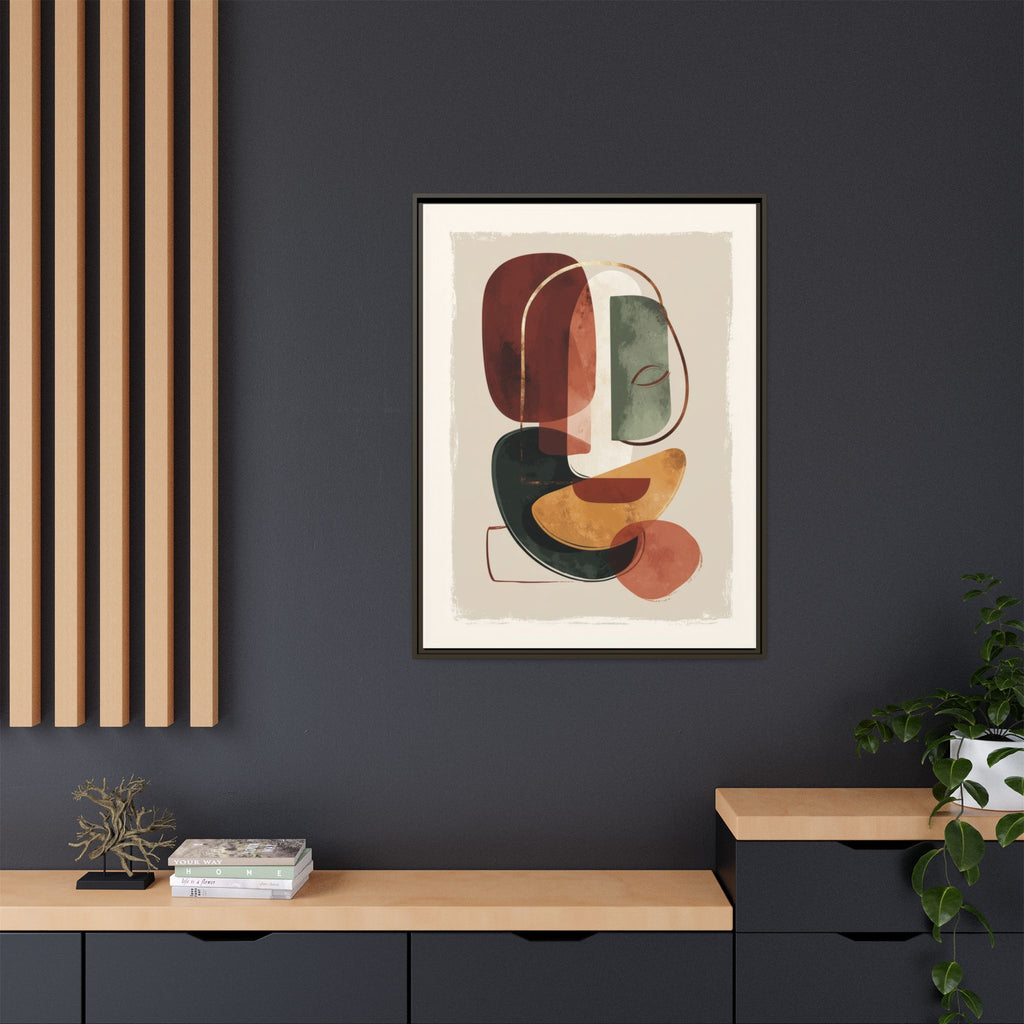Layered Geometries: Mid-Century Modern Composition, Organic Abstract Design, Translucent Intersecting Shapes   |   Custom Orders Accepted
