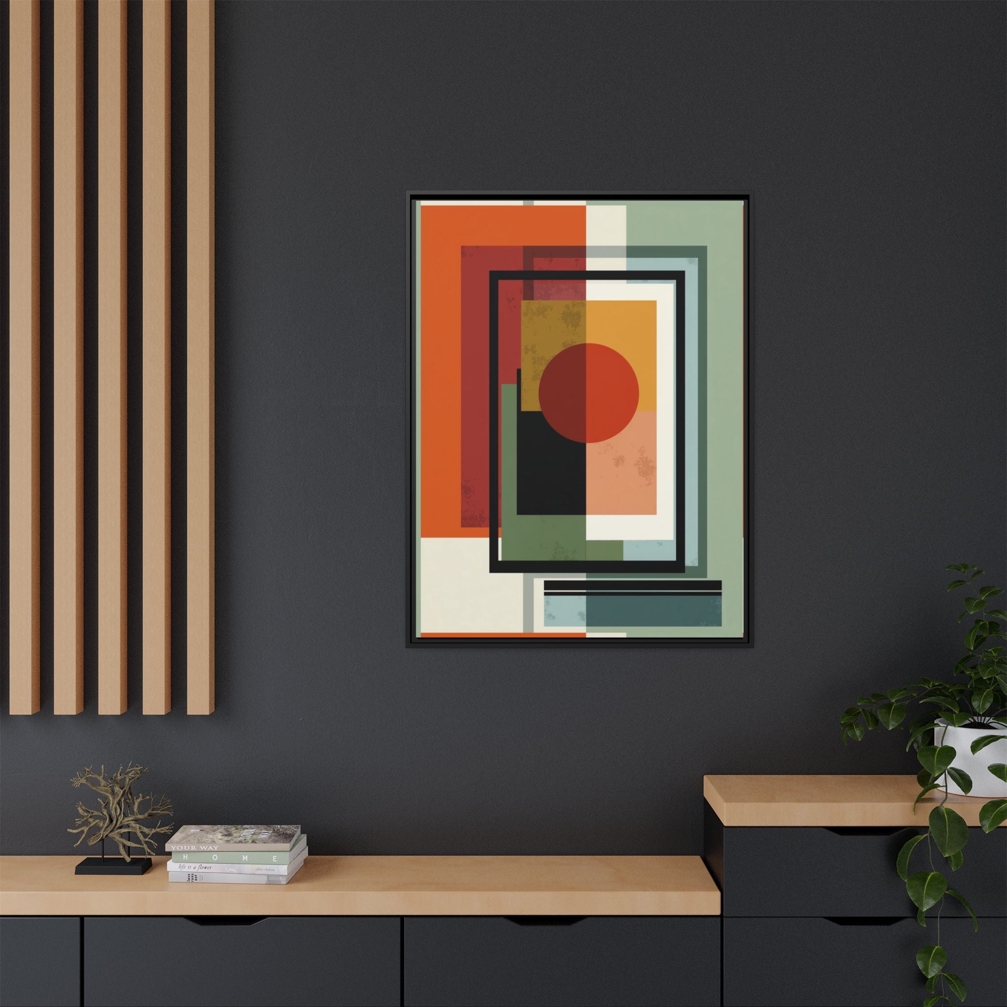 Geometric Harmonies: Mid-Century Modern Composition, Constructivist Inspiration, Abstract Rectangular Interplay   |   Custom Orders Accepted