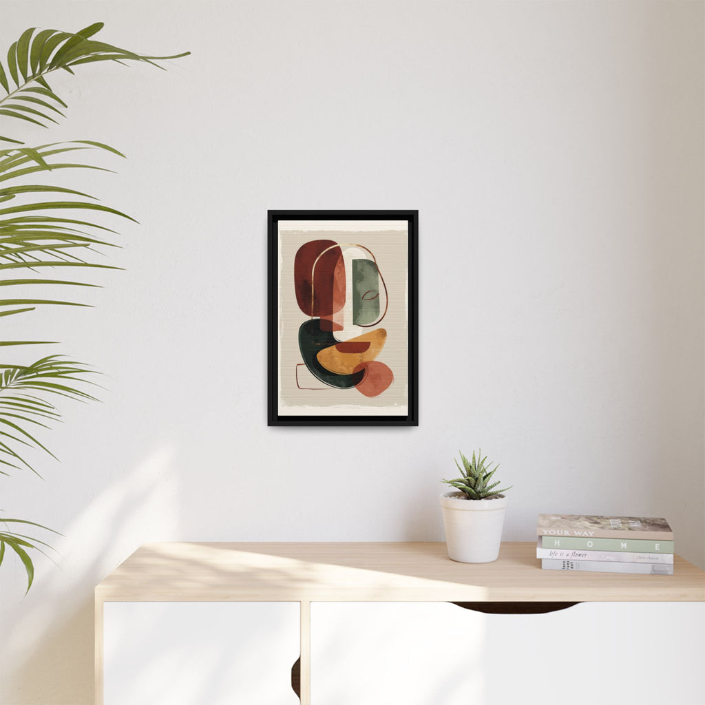 Layered Geometries: Mid-Century Modern Composition, Organic Abstract Design, Translucent Intersecting Shapes   |   Custom Orders Accepted