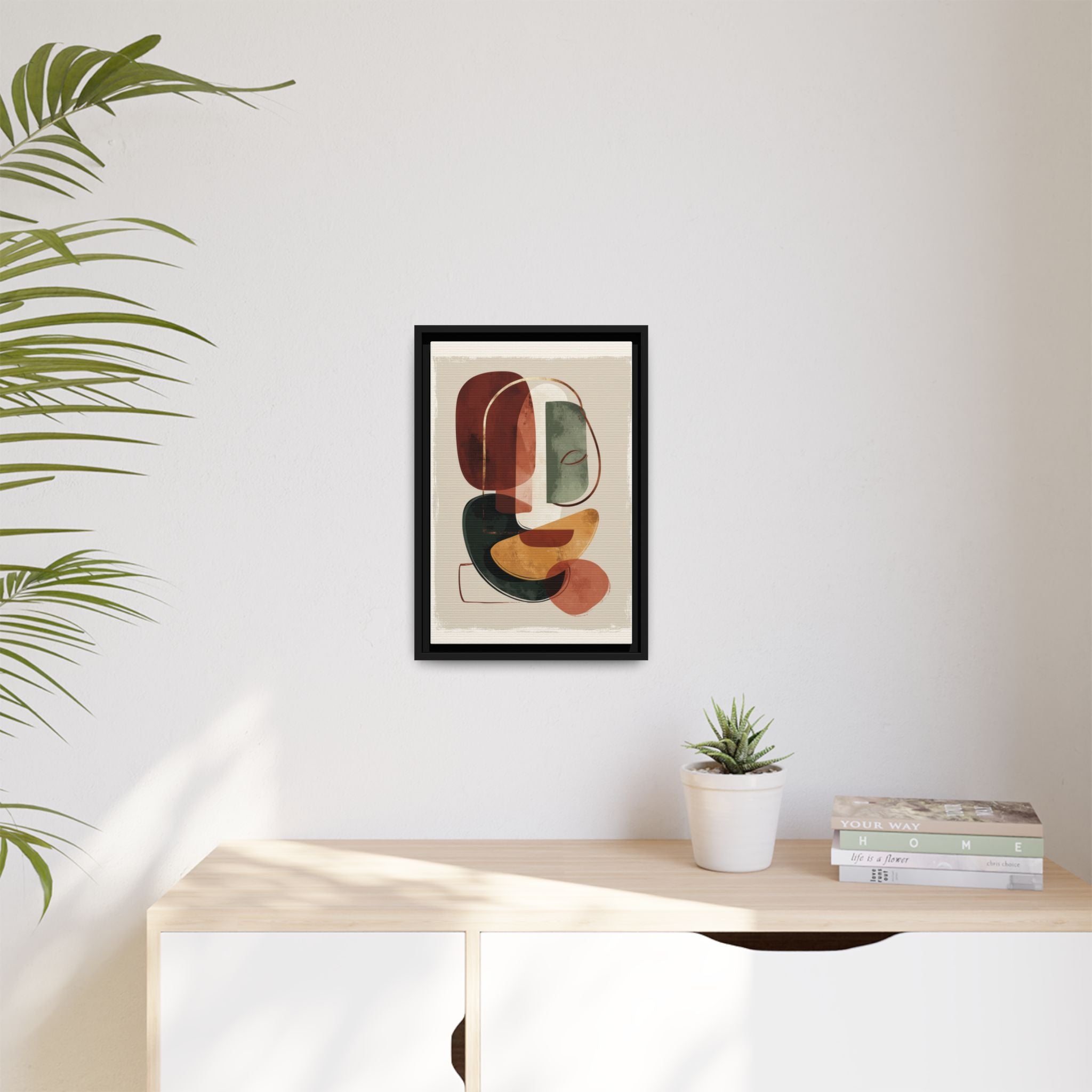 Layered Geometries: Mid-Century Modern Composition, Organic Abstract Design, Translucent Intersecting Shapes   |   Custom Orders Accepted