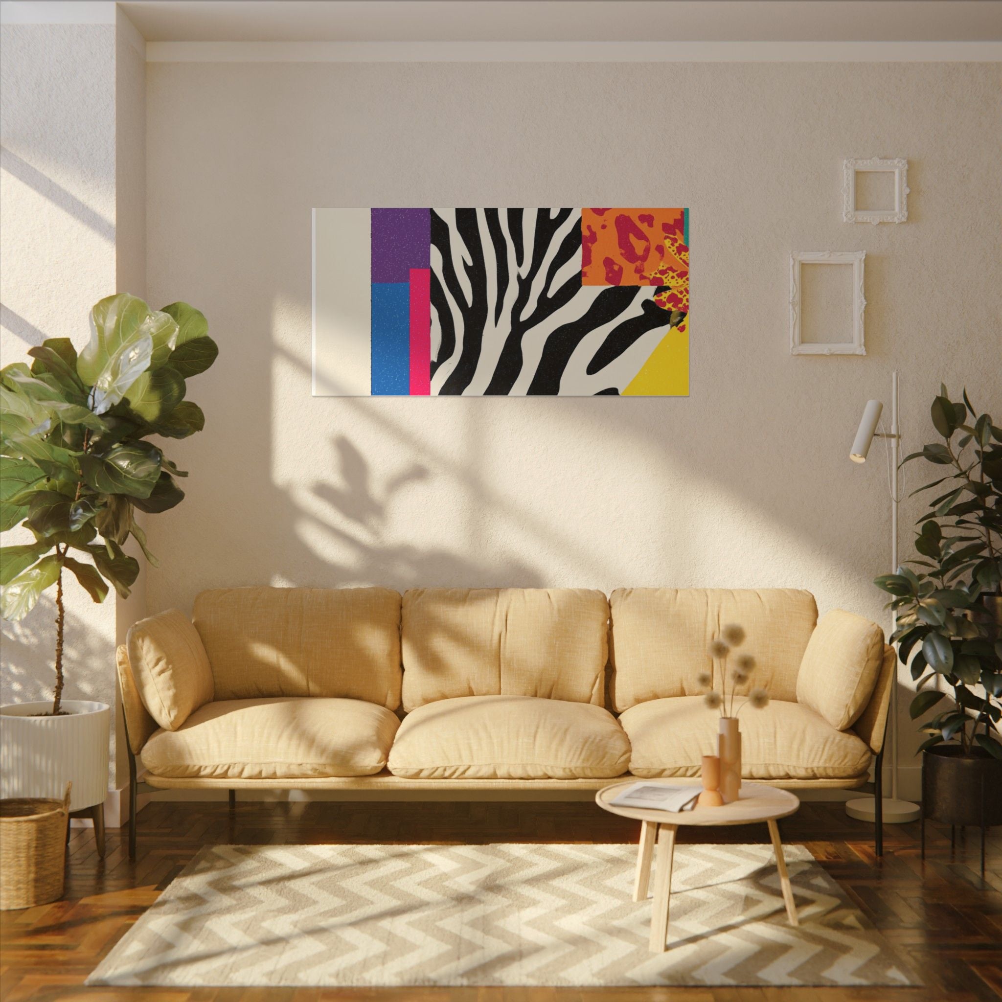 Copy of Pop Geometry: Zebra Leopard Fusion, Geometric Color Block, Modern Abstract Design   |   Custom Orders Accepted