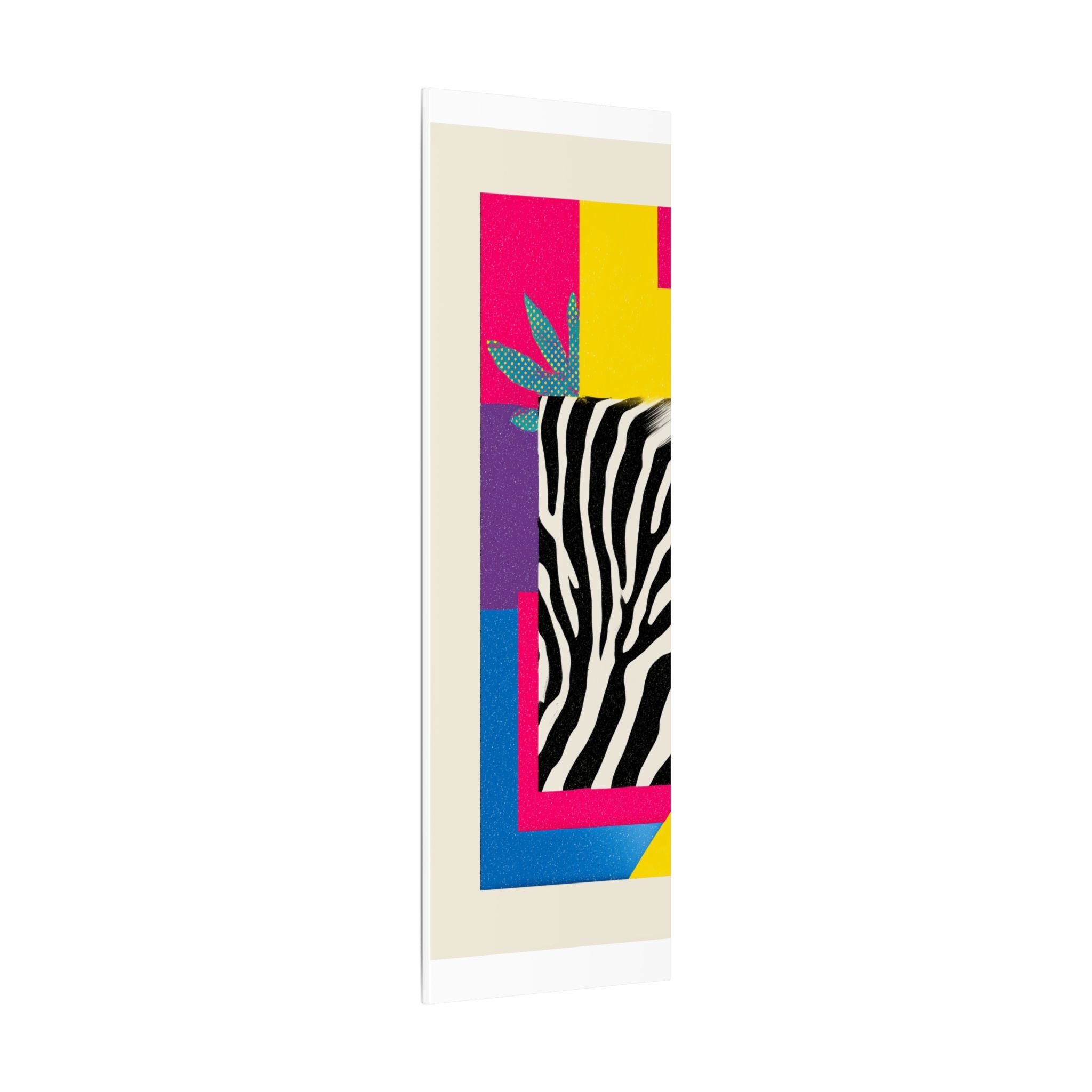 Pop Geometry: Zebra Leopard Fusion, Geometric Color Block, Modern Abstract Design   |   Custom Orders Accepted