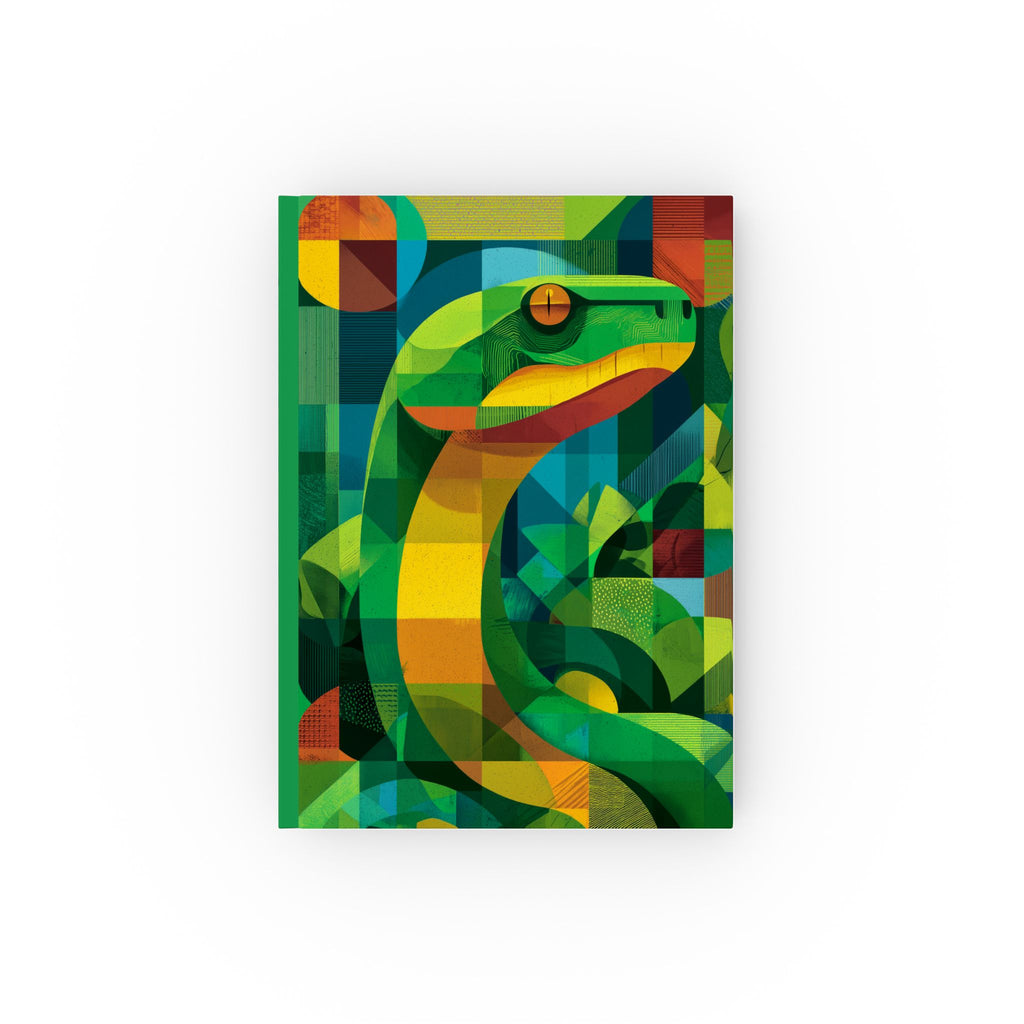 Customizeable Vibrant  Snake Hard Back Journal - Perfect for Nature Lovers, Birthday Gifts, Eco-Friendly Stationery, Art Lovers, and Writing