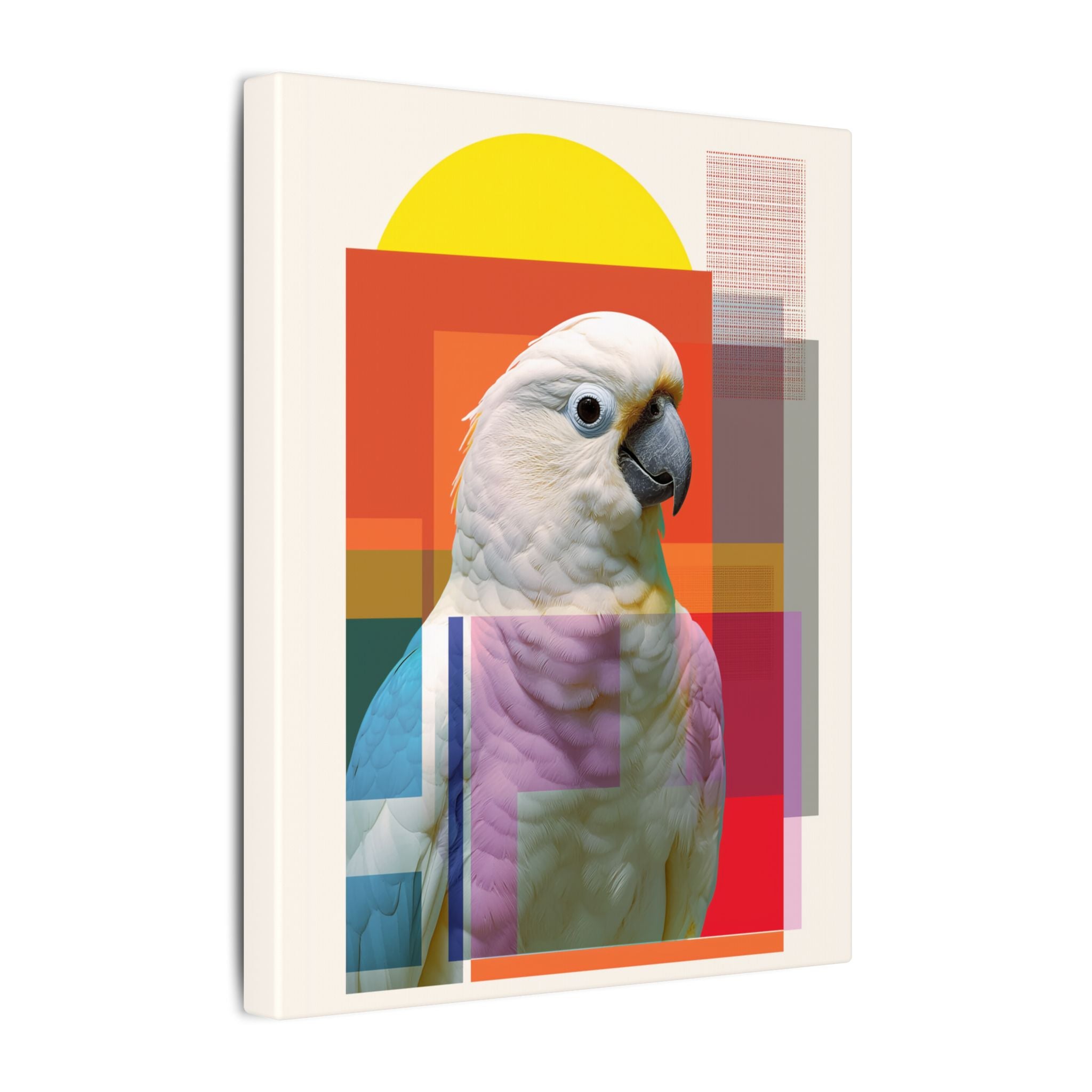 Geometric Cockatoo: Bold Abstract Wildlife Art, Contemporary Avian Print   |    Custom Orders Available