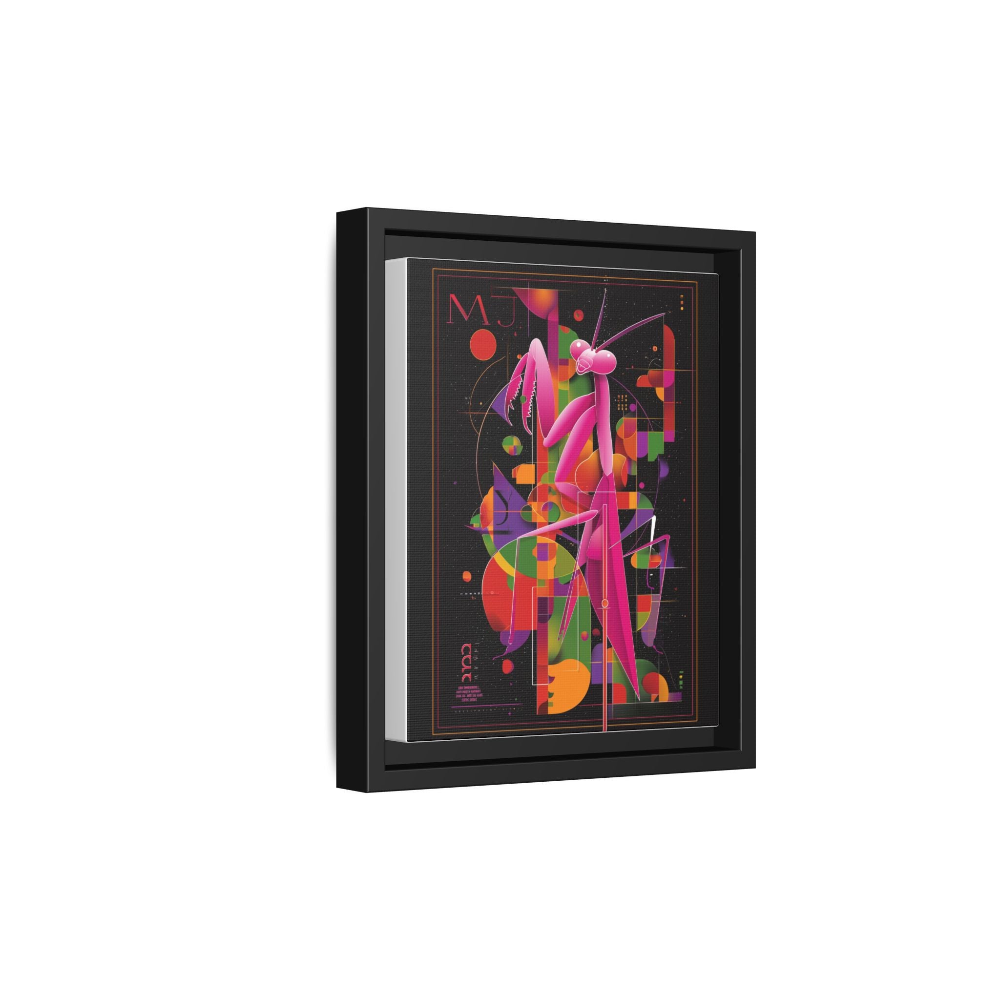 Geometric Mantis Framed Print : Starry Night Abstract, Graphic Design Poster   |  Personalized & Custom Orders Available