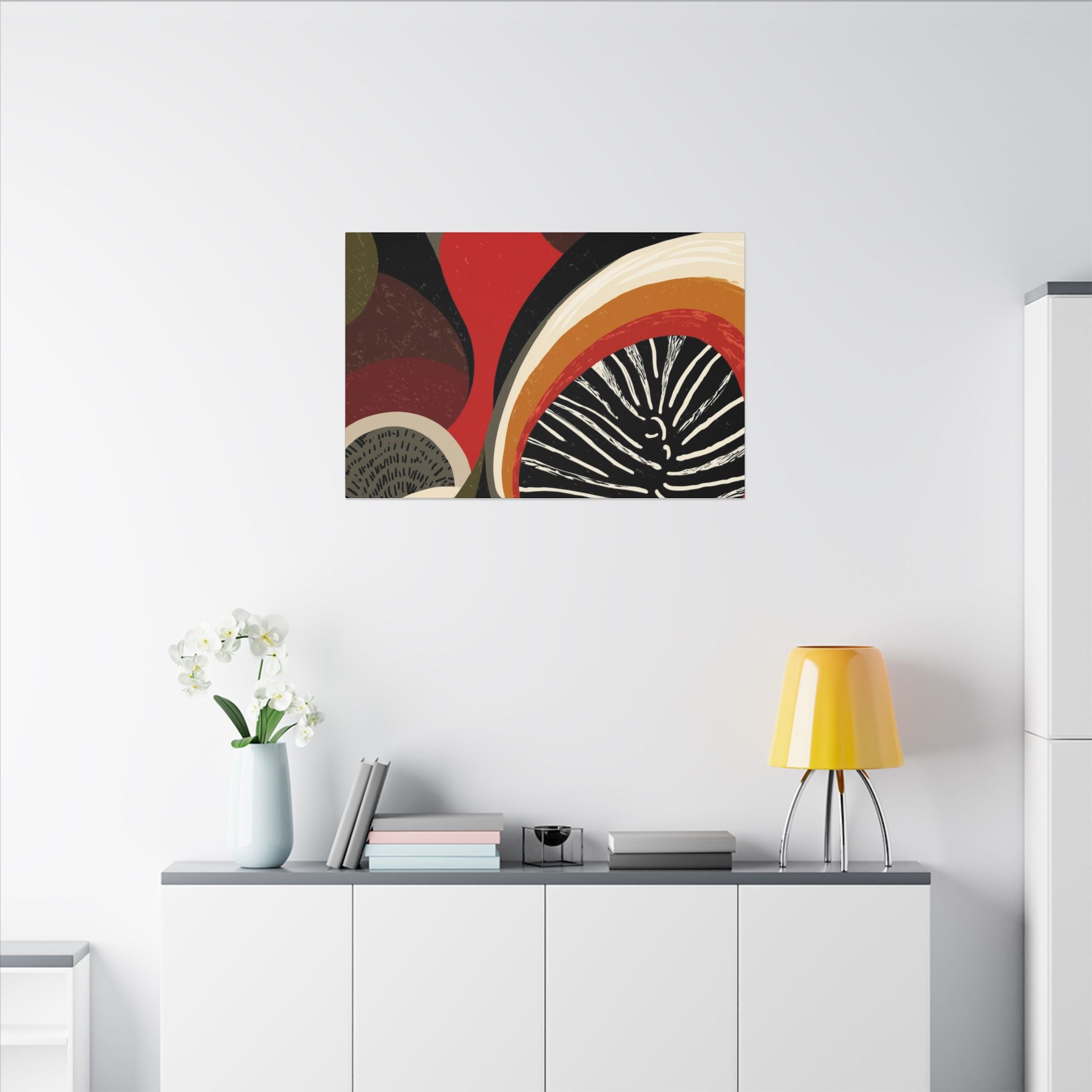 Harmonic Convergence: Organic Geometry, Mid-Century Modern Abstract, Earthy Palette Composition   |   Custom Orders Accepted