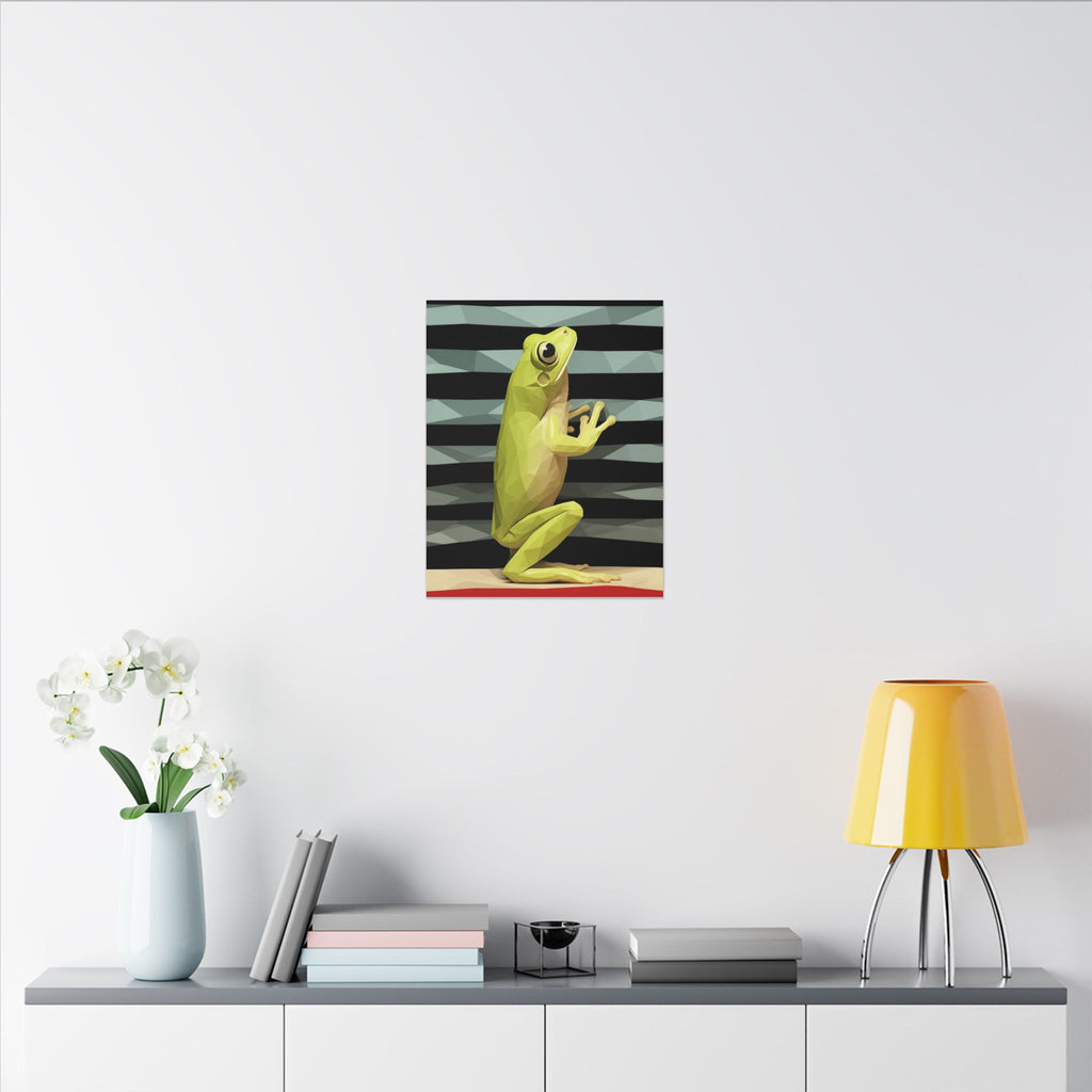 Geometric Frog: Low-Poly Digital Art, Vibrant Yellow Amphibian Illustration   |    Custom Orders Available