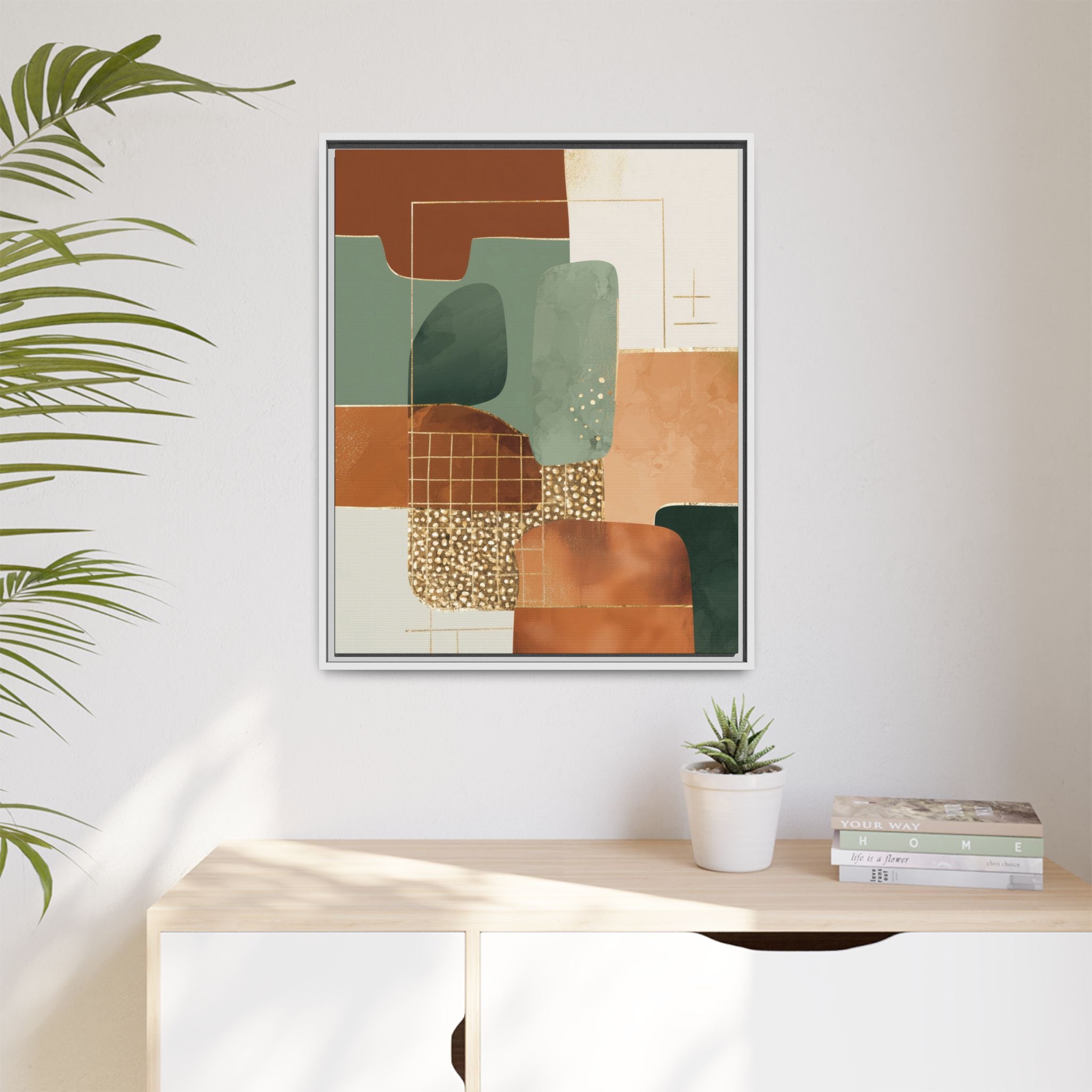 Geometric Harmony: Abstract Minimalist Art, Mid-Century Modern Design, Organic Shapes Composition   |   Custom Orders Accepted