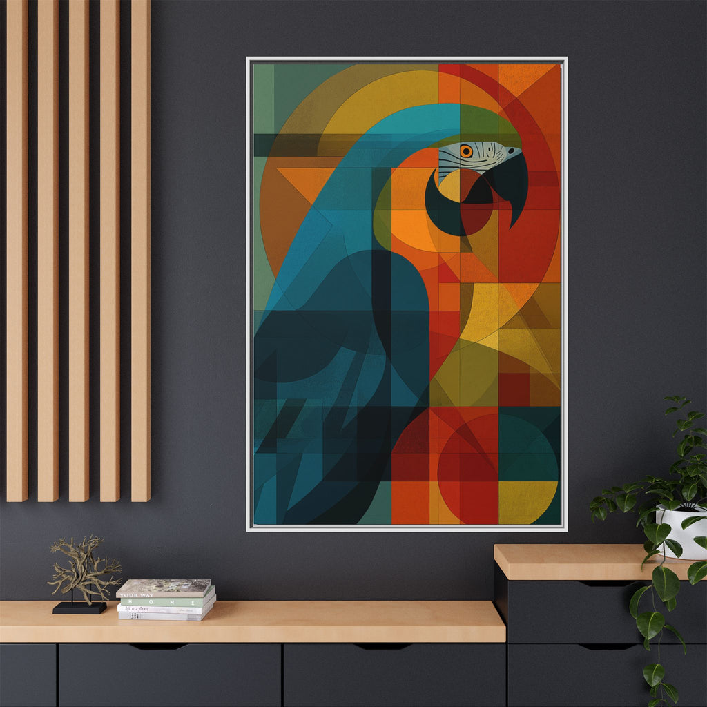 Cubist Parrot Prisma: Geometric Bird Art, Modernist Color Block Design   |    Custom Orders Available