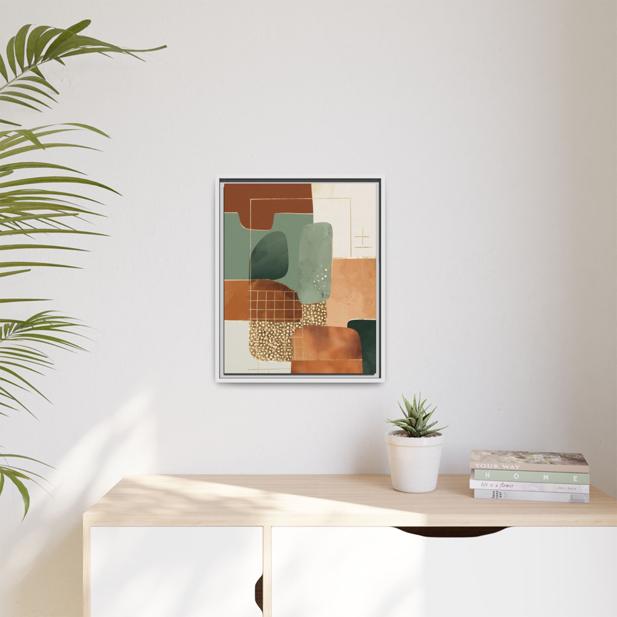 Geometric Harmony: Abstract Minimalist Art, Mid-Century Modern Design, Organic Shapes Composition   |   Custom Orders Accepted