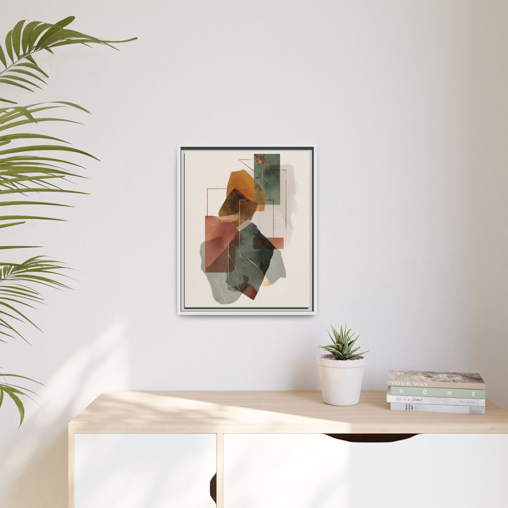 Harmonic Geometries: Architectural Abstraction, Earthy Palette, Minimalist Composition   |   Custom Orders Accepted